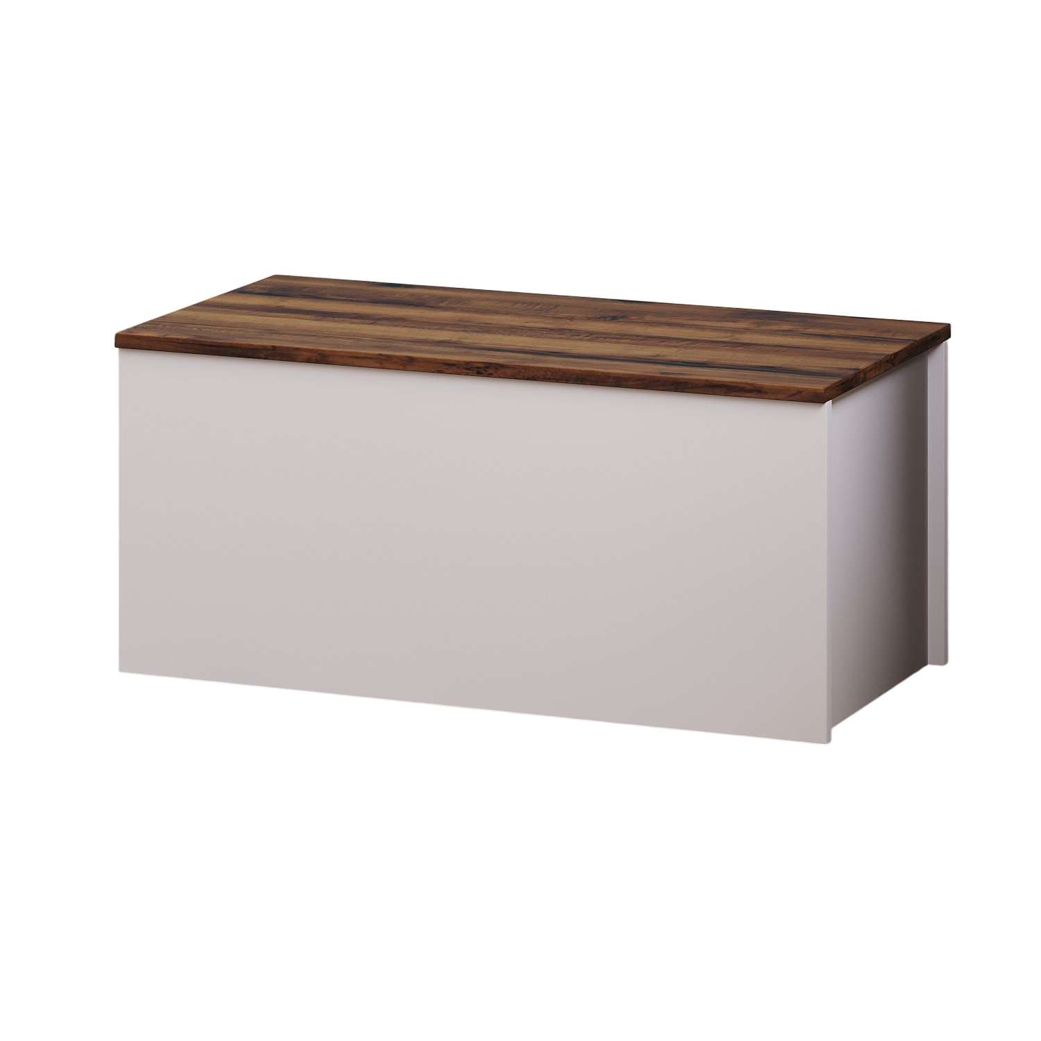 Ladă Hanah Home, PAL melaminat, 90 x 45 x 45.5 cm, alb/nuc, 382NRC2601 — imaginea 4