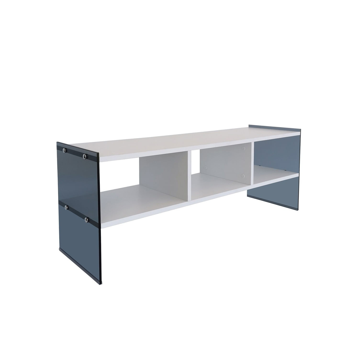Comodă TV Hanah Home, PAL melaminat, 120 x 35 x 45 cm, alb/fume, 552NOS1514 — imaginea 6