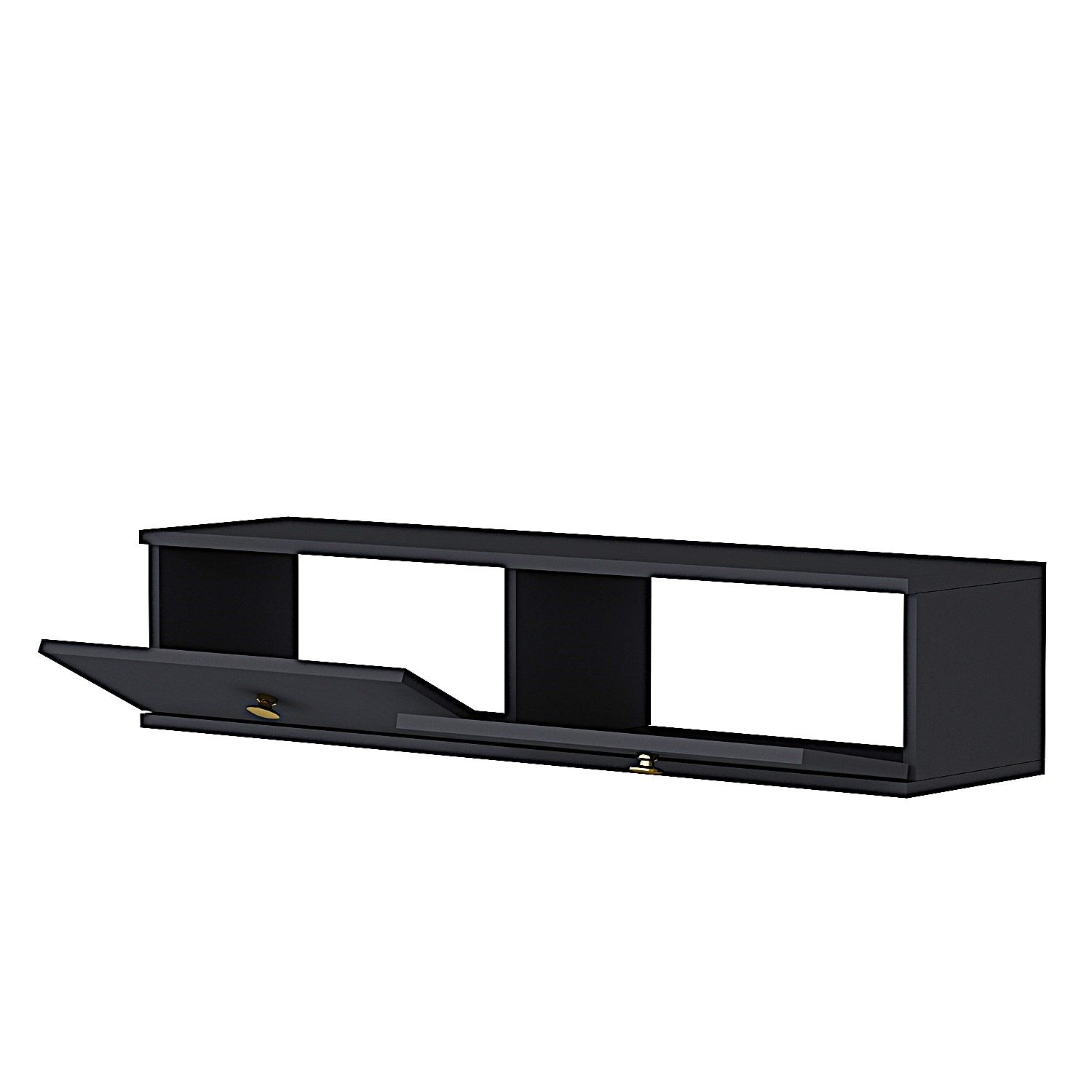 Comodă TV Hanah Home, PAL melaminat, 120 x 29.6 x 25.8 cm, antracit/auriu, 555CHM1119 — imaginea 2