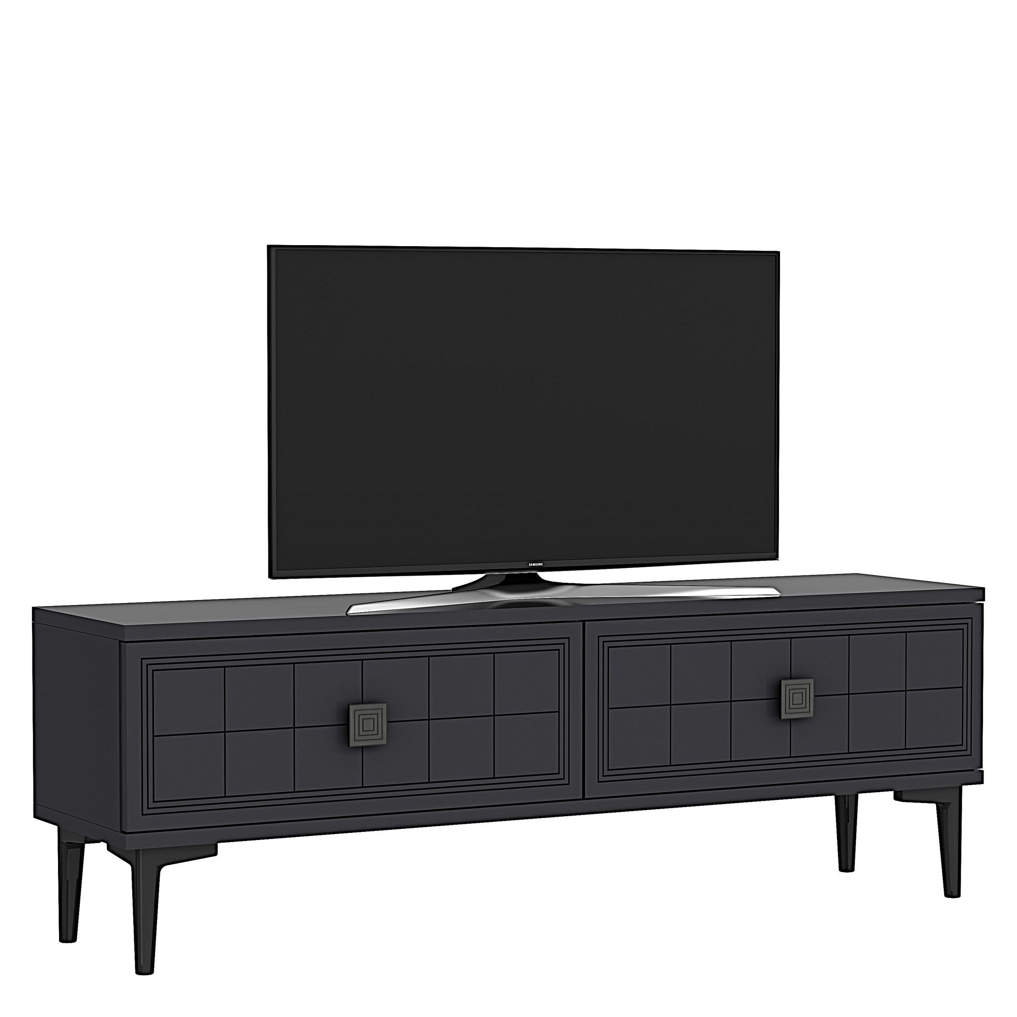Comodă TV Hanah Home, PAL melaminat, 120 x 29.6 x 41 cm, antracit, 555CHM1101 — imaginea 2