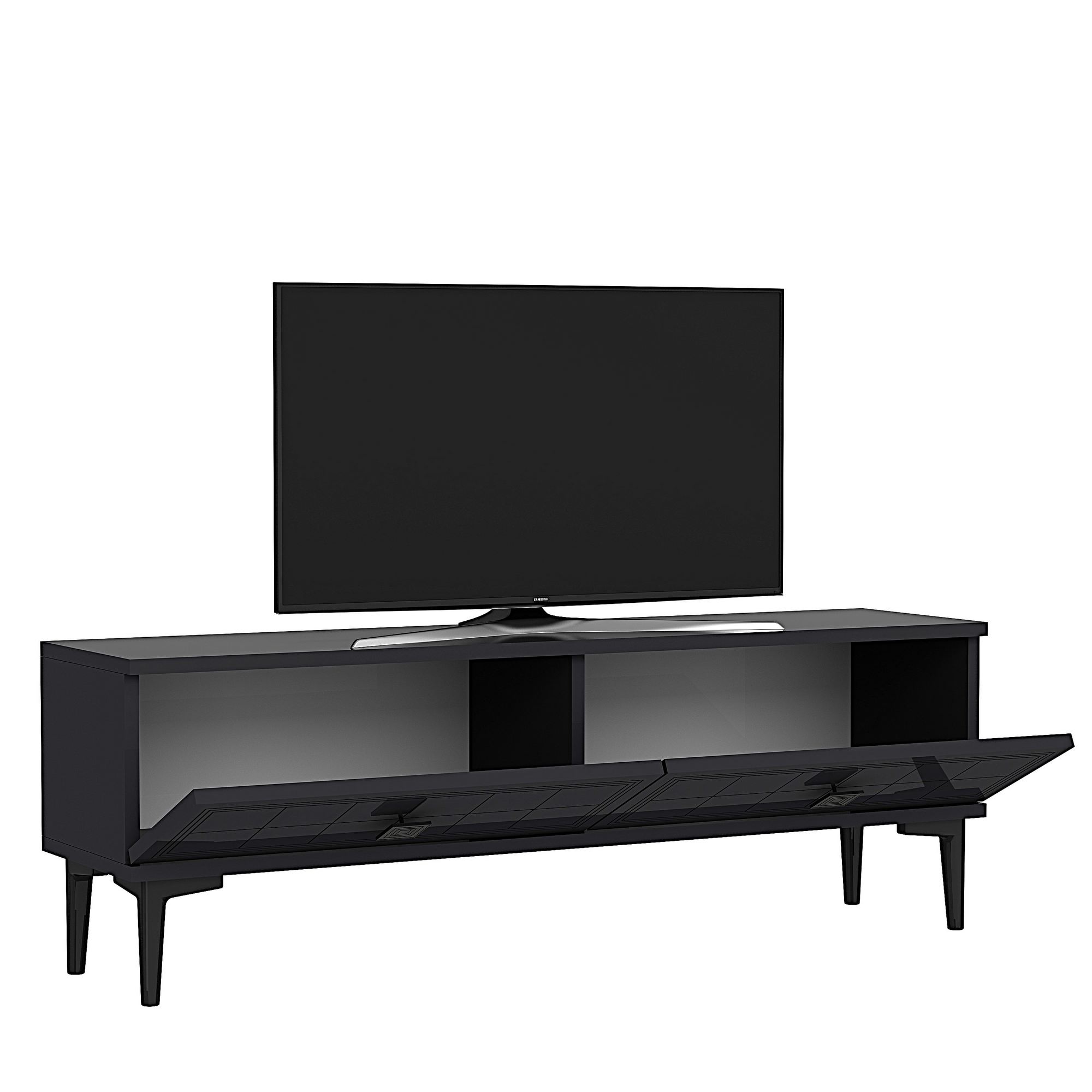 Comodă TV Hanah Home, PAL melaminat, 120 x 29.6 x 41 cm, antracit, 555CHM1101 — imaginea 4