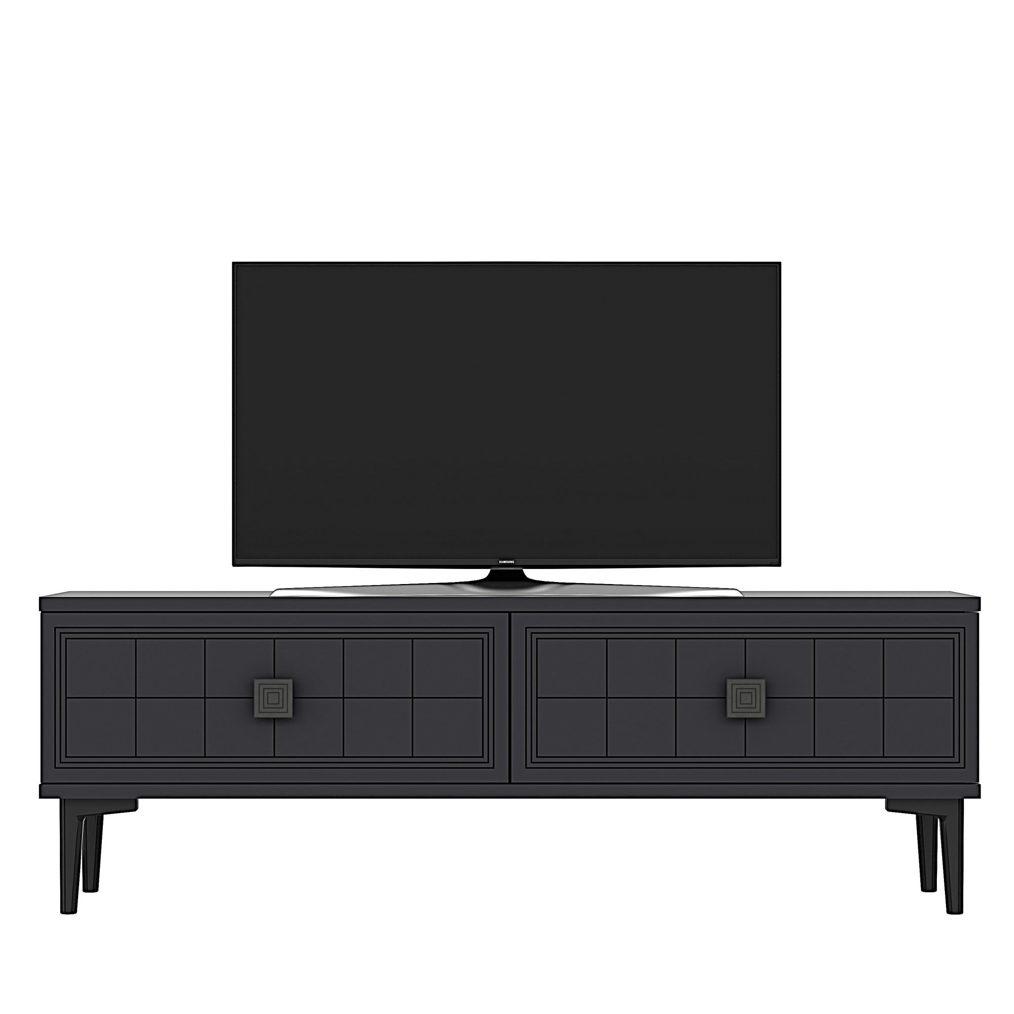 Comodă TV Hanah Home, PAL melaminat, 120 x 29.6 x 41 cm, antracit, 555CHM1101 — imaginea 5