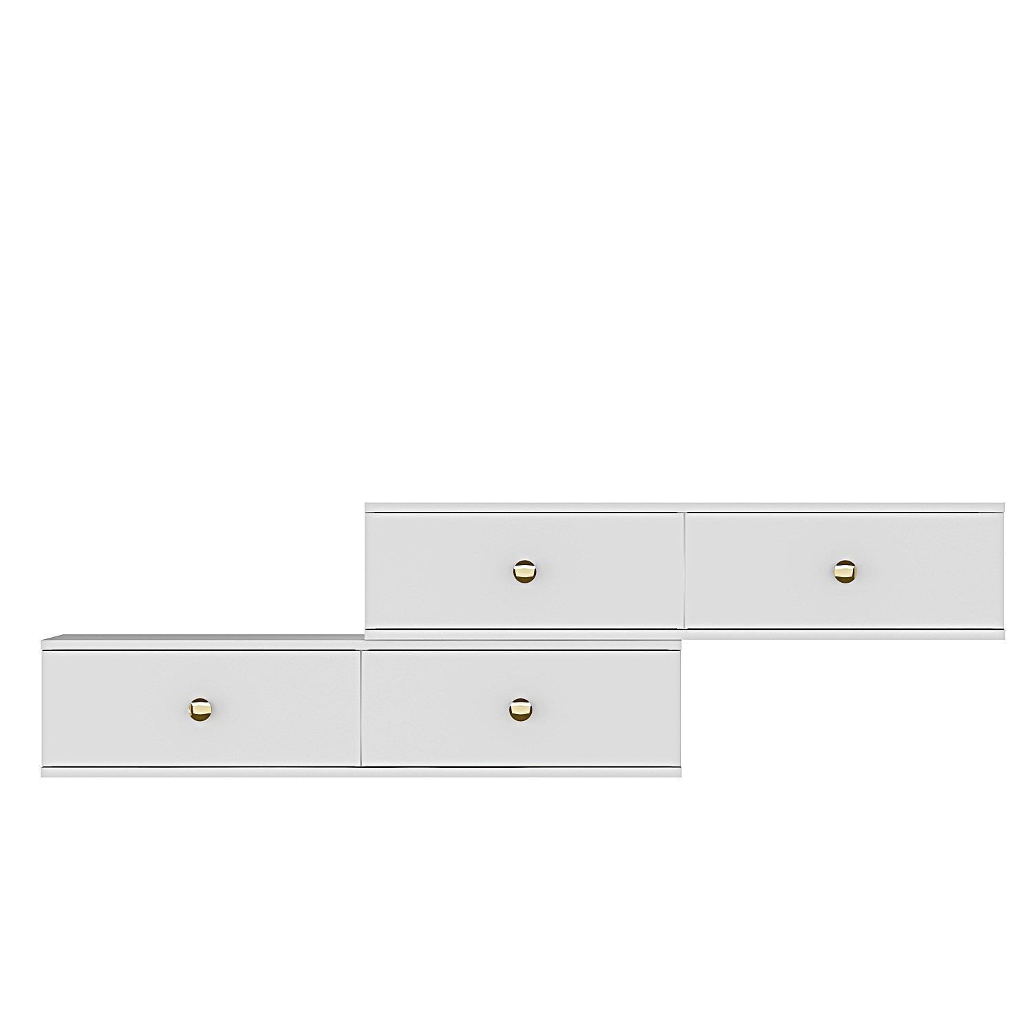 Comodă TV Hanah Home, PAL melaminat, 120 x 29.6 x 25.6 cm, alb, 555CHM1111 — imaginea 2