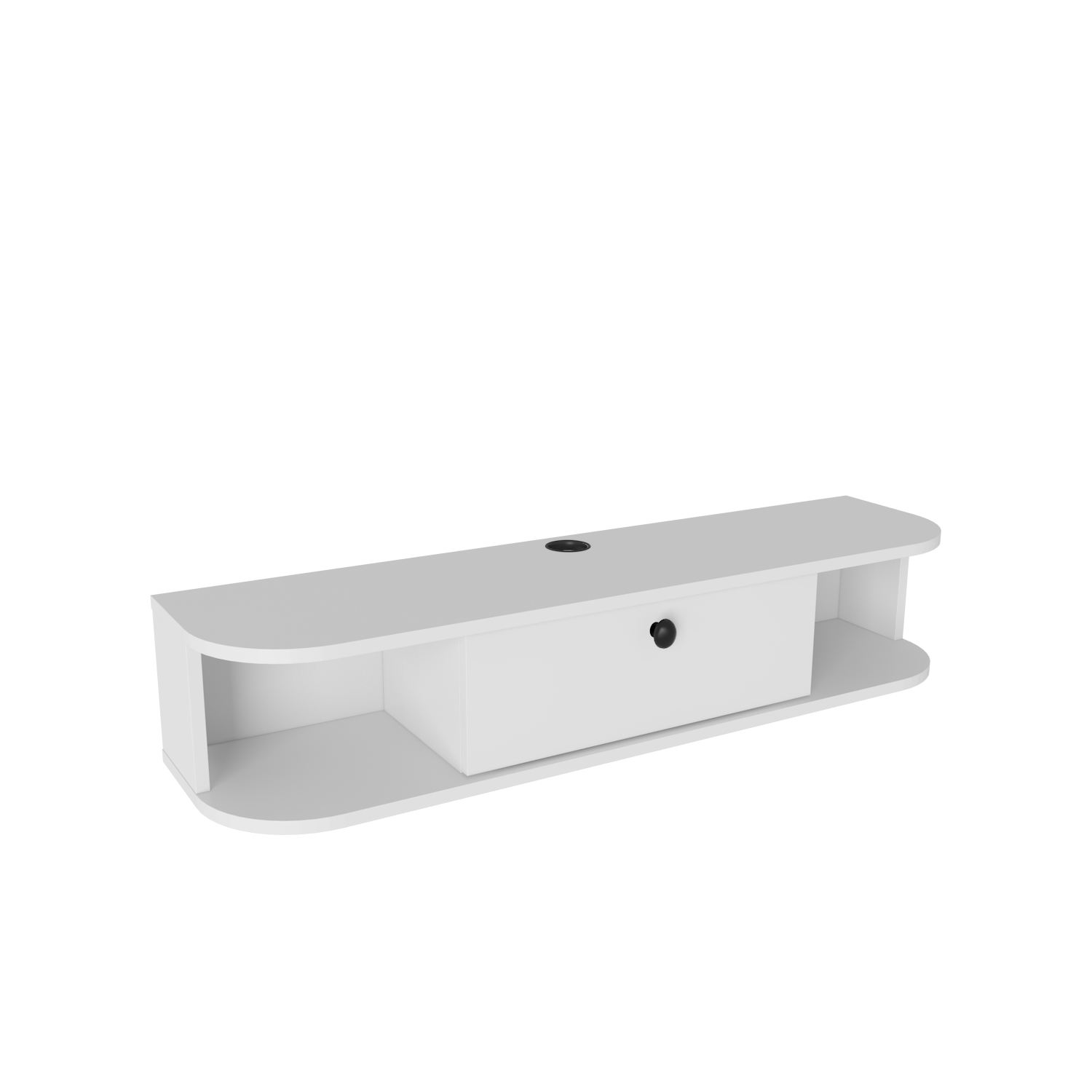 Comodă TV Hanah Home, PAL melaminat, 120 x 29.6 x 23.4 cm, alb, 875ZNA5363 — imaginea 3
