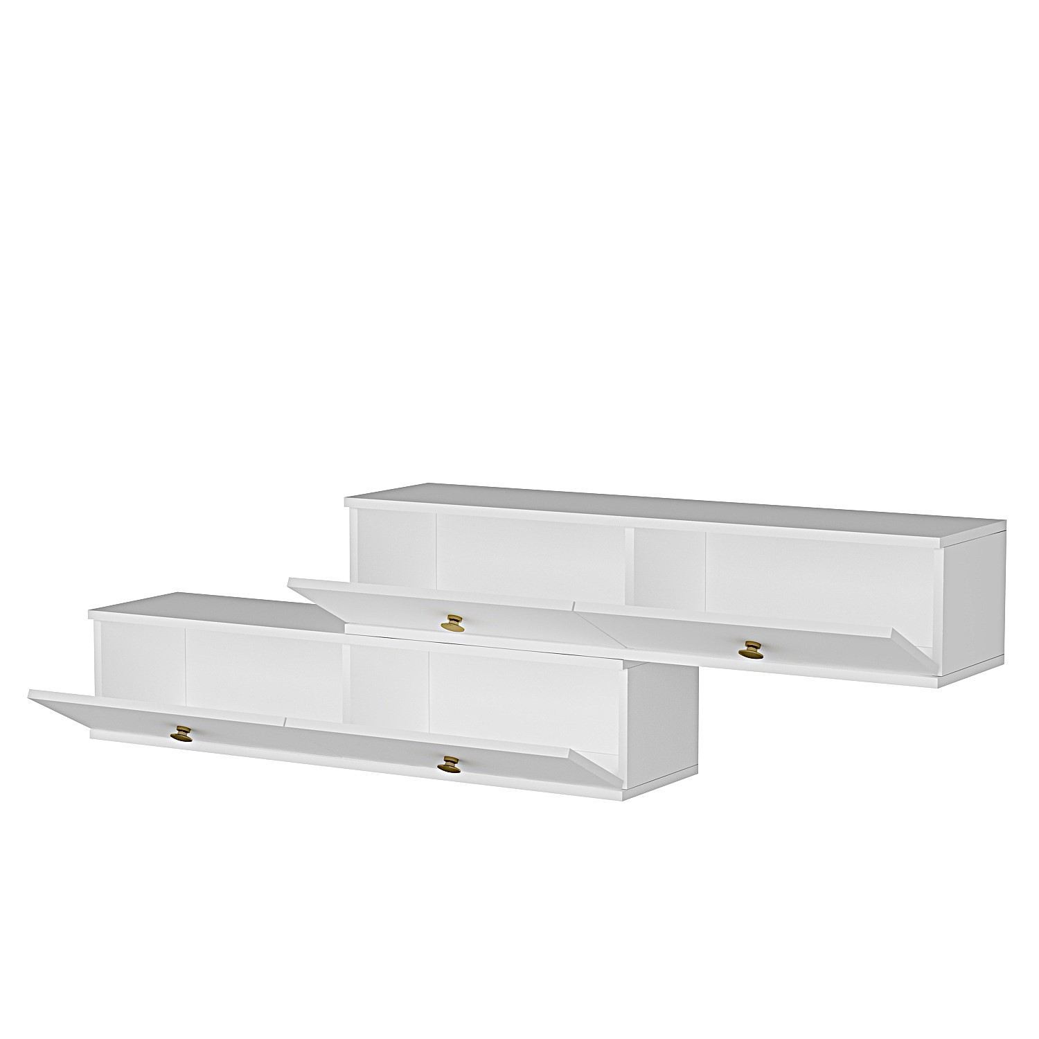 Comodă TV Hanah Home, PAL melaminat, 120 x 29.6 x 25.6 cm, alb, 555CHM1111 — imaginea 3