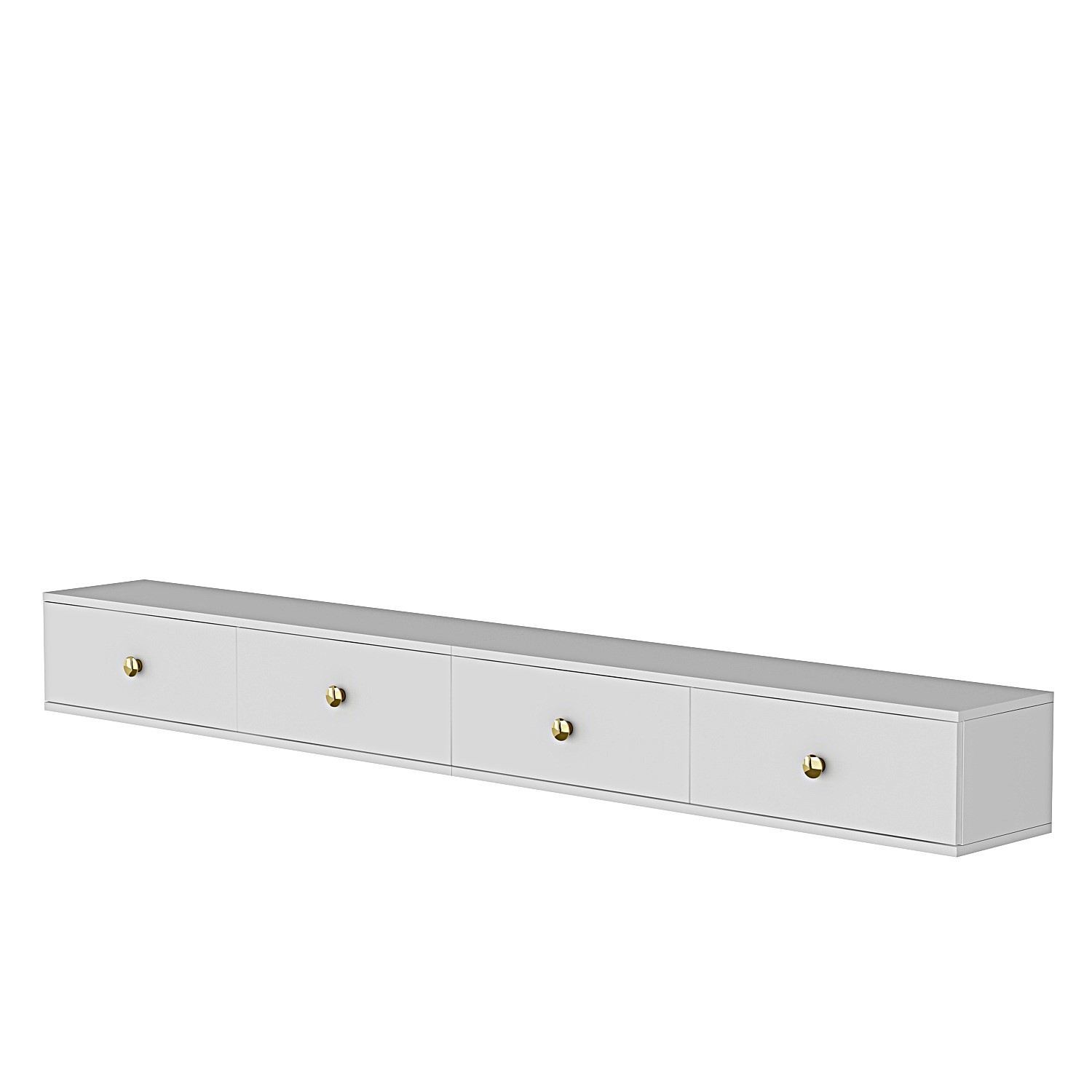 Comodă TV Hanah Home, PAL melaminat, 120 x 29.6 x 25.6 cm, alb, 555CHM1111 — imaginea 5