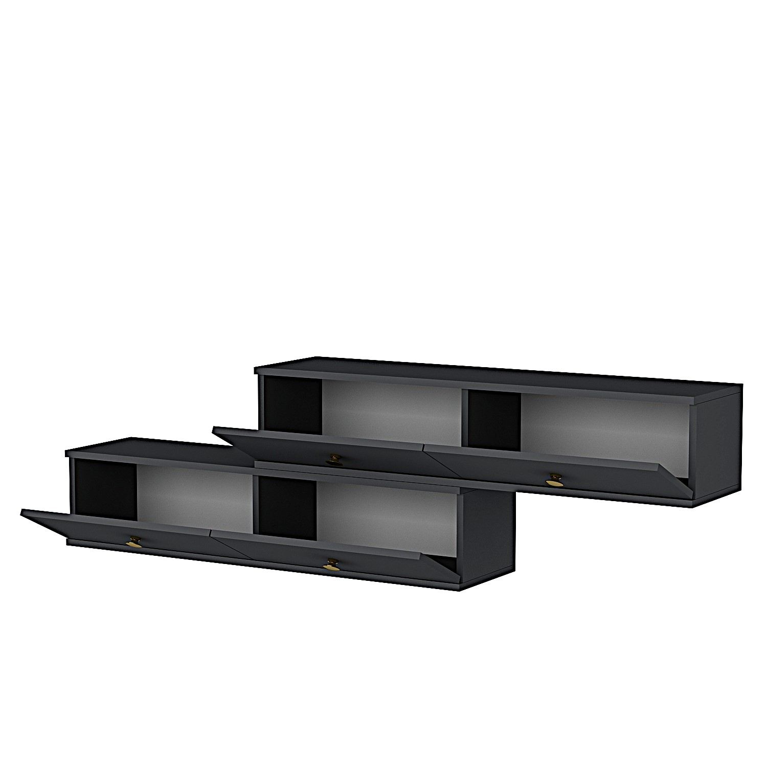 Comodă TV Hanah Home, PAL melaminat, 120 x 29.6 x 25.6 cm, antracit, 555CHM1110 — imaginea 2