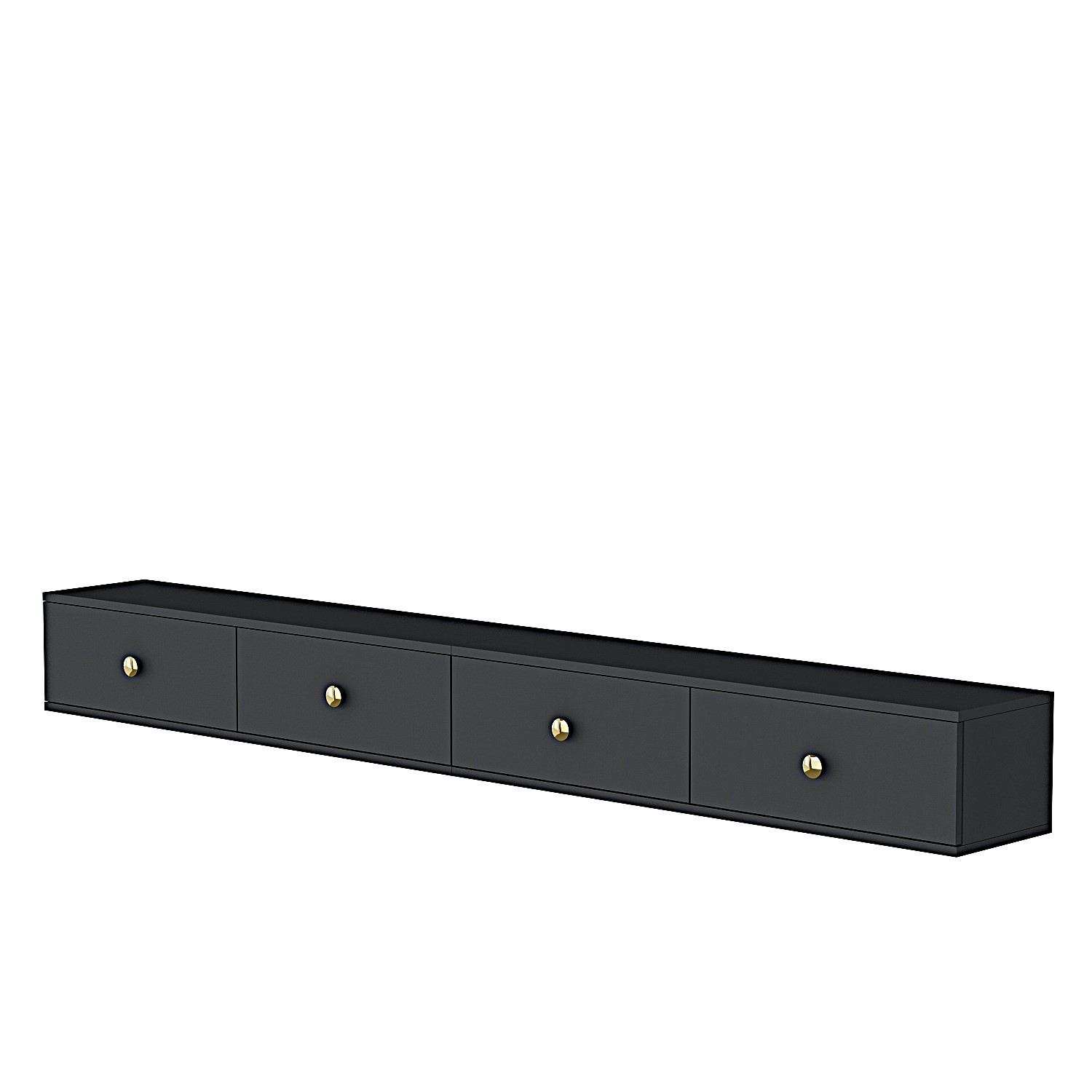 Comodă TV Hanah Home, PAL melaminat, 120 x 29.6 x 25.6 cm, antracit, 555CHM1110 — imaginea 3