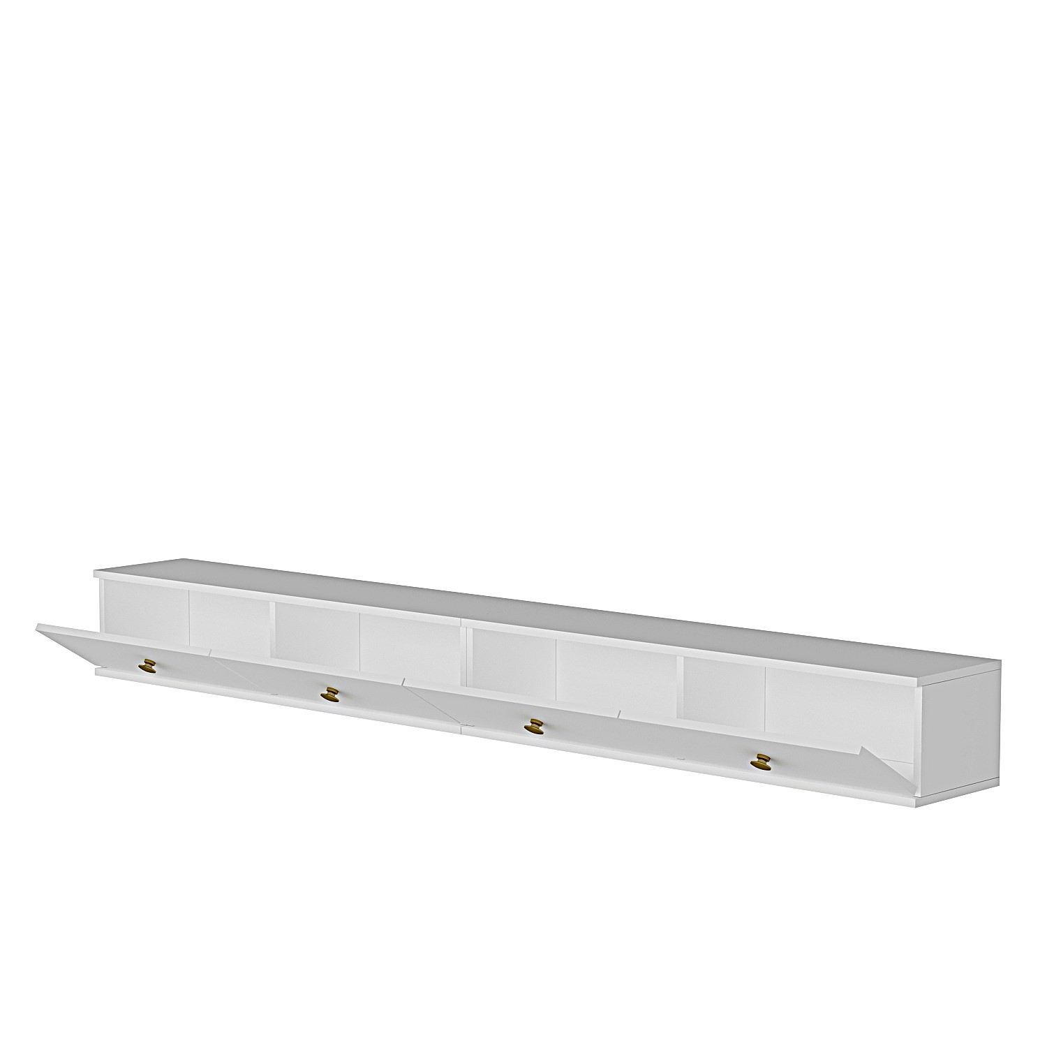 Comodă TV Hanah Home, PAL melaminat, 120 x 29.6 x 25.6 cm, alb, 555CHM1111 — imaginea 12