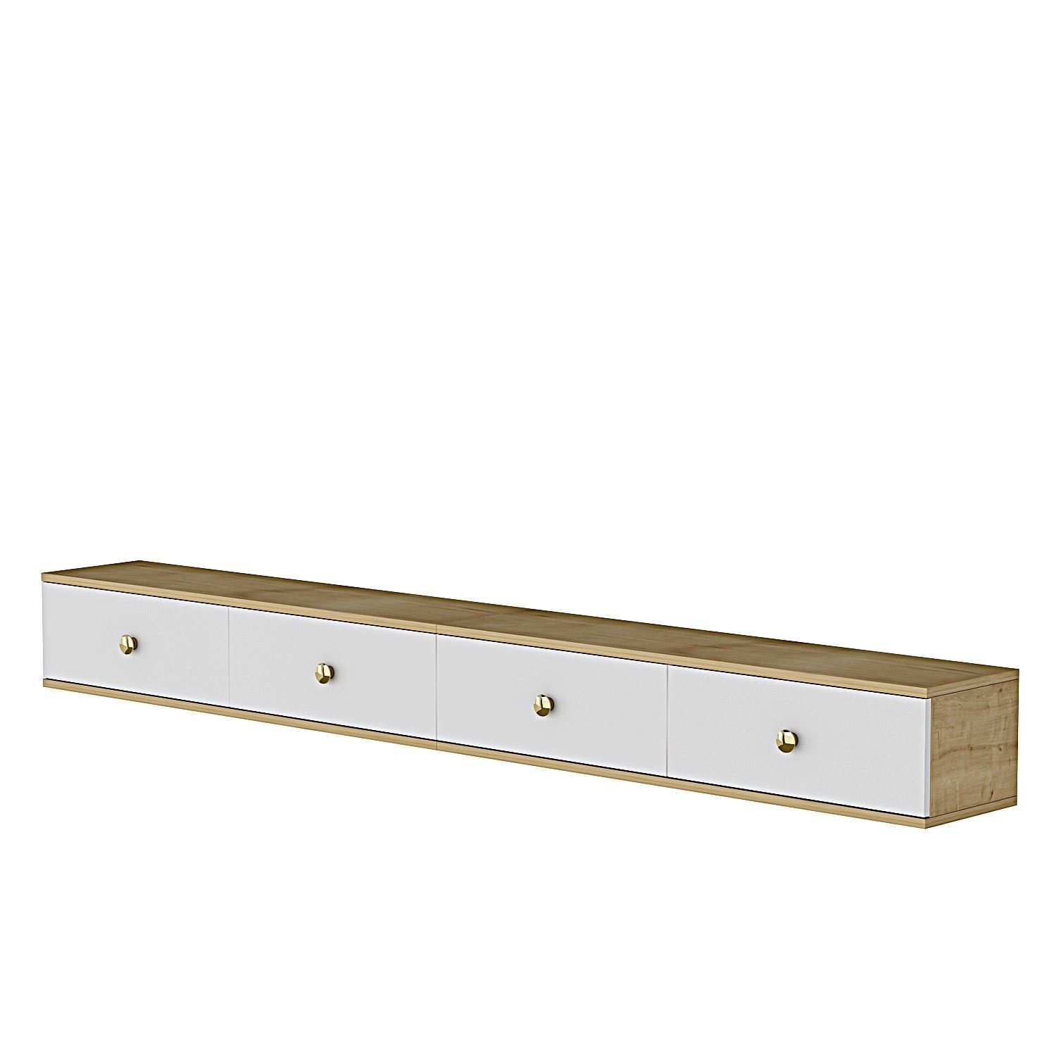 Comodă TV Hanah Home, PAL melaminat, 120 x 29.6 x 25.6 cm, sapphire stejar/alb, 555CHM1112 — imaginea 10