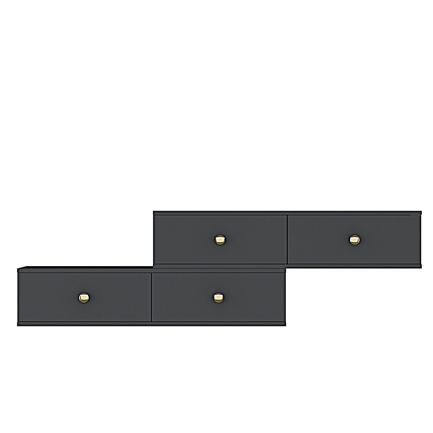 Comodă TV Hanah Home, PAL melaminat, 120 x 29.6 x 25.6 cm, antracit, 555CHM1110 — imaginea 6
