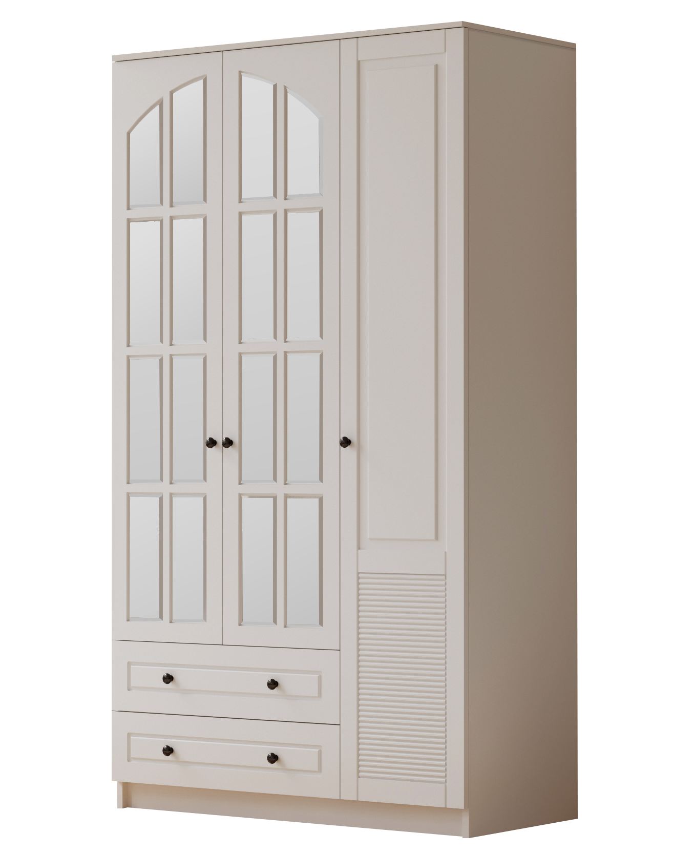 Dulap Hanah Home, PAL melaminat, 105 x 52 x 184 cm, alb mat, 167RAB1124 — imaginea 2