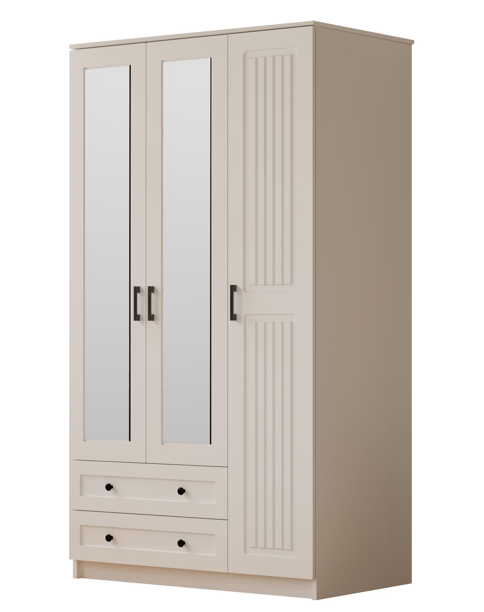 Dulap Hanah Home, PAL melaminat, 105 x 52 x 184 cm, alb mat, 167RAB1115 — imaginea 3