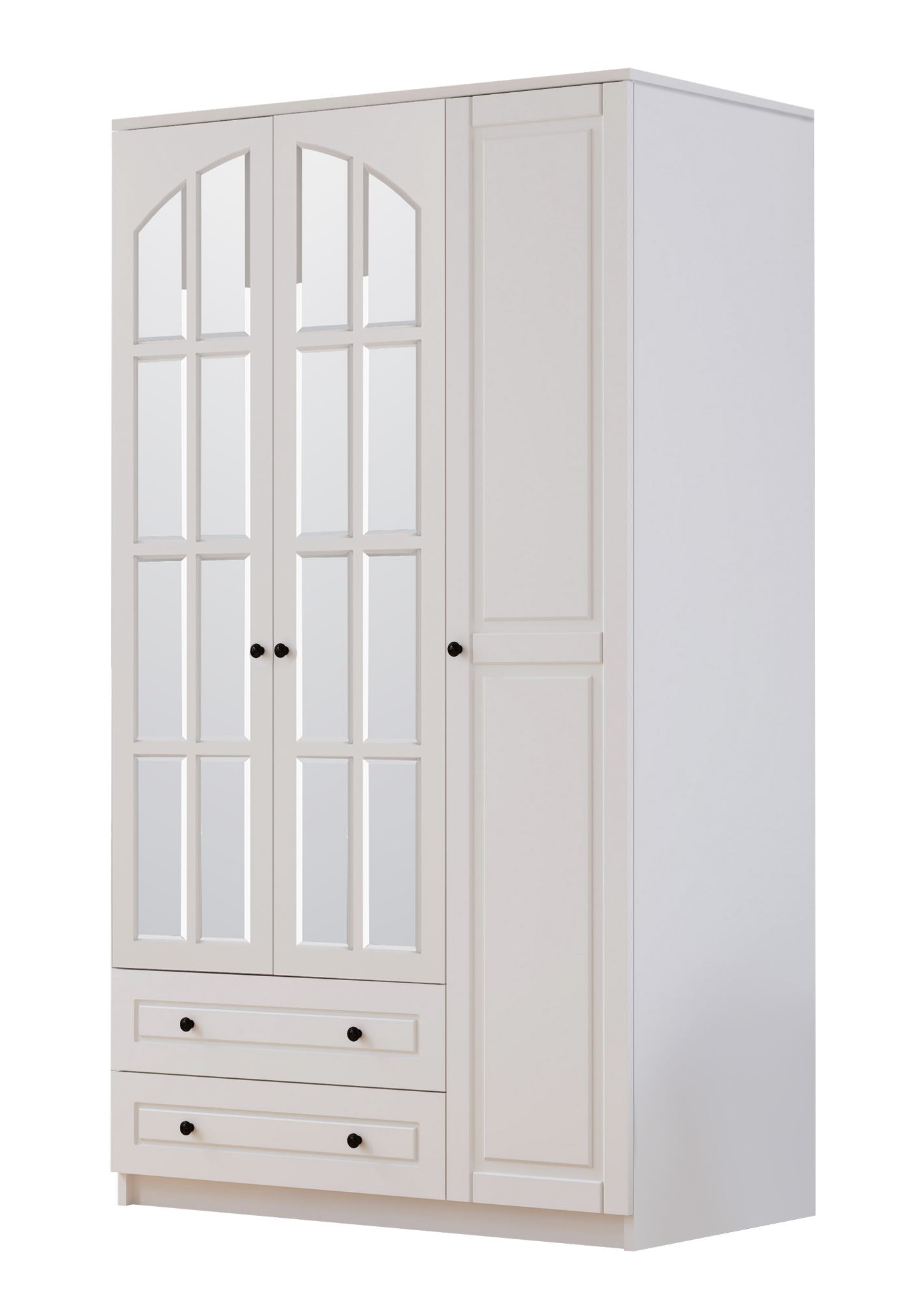 Dulap Hanah Home, PAL melaminat, 105 x 52 x 180 cm, alb mat, 167RAB1107 — imaginea 2