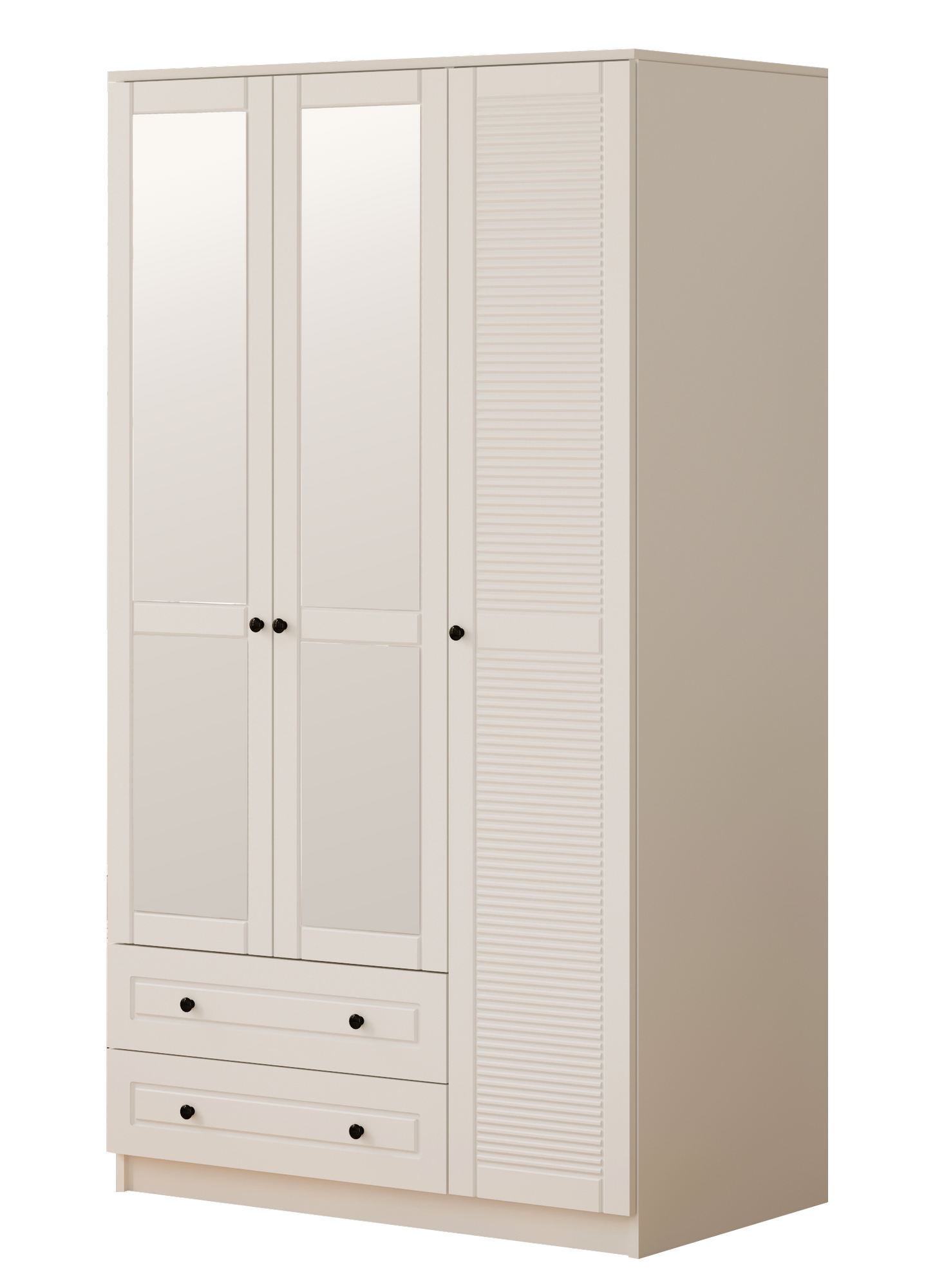Dulap Hanah Home, PAL melaminat, 105 x 52 x 184 cm, alb mat, 167RAB1111 — imaginea 3
