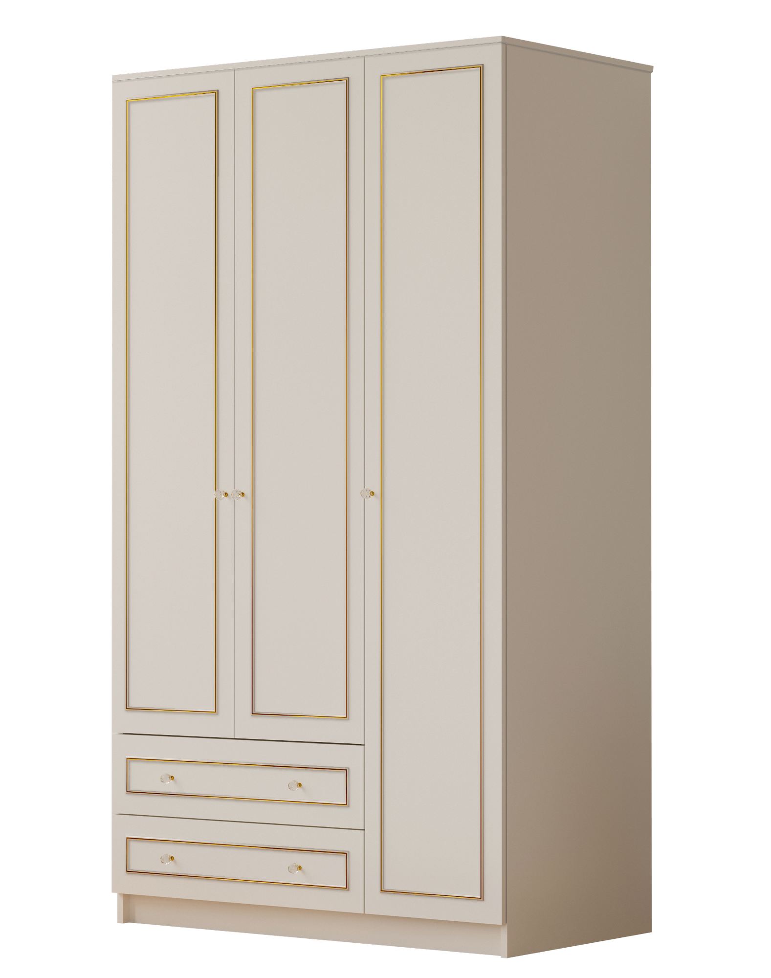 Dulap Hanah Home, PAL melaminat, 105 x 52 x 210 cm, alb mat, 167RAB1117 — imaginea 5