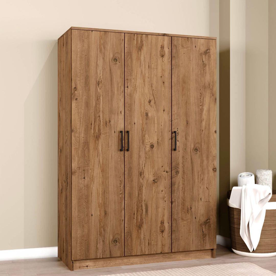 Dulap Hanah Home, PAL melaminat, 120 x 51.8 x 180 cm, atlantic pine, 350MWD1141 — imaginea 7
