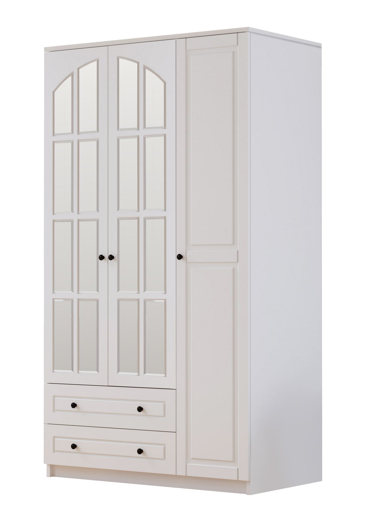 Dulap Hanah Home, PAL melaminat, 105 x 52 x 210 cm, alb mat, 167RAB1108 — imaginea 4