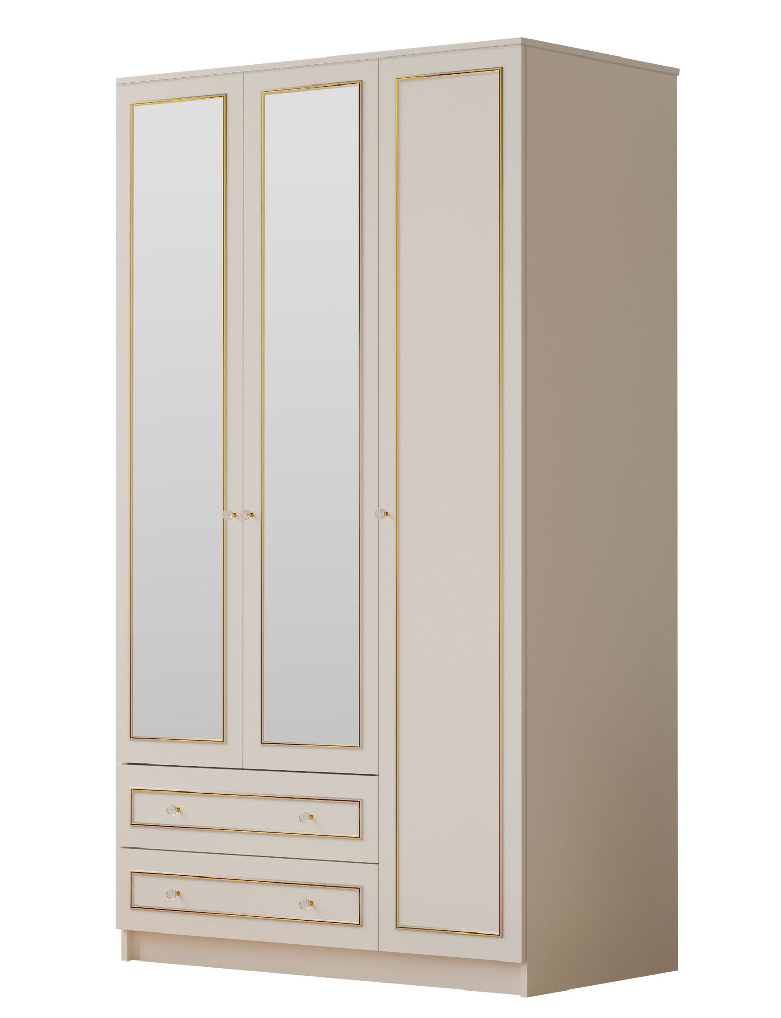 Dulap Hanah Home, PAL melaminat, 105 x 52 x 210 cm, alb mat, 167RAB1119 — imaginea 5