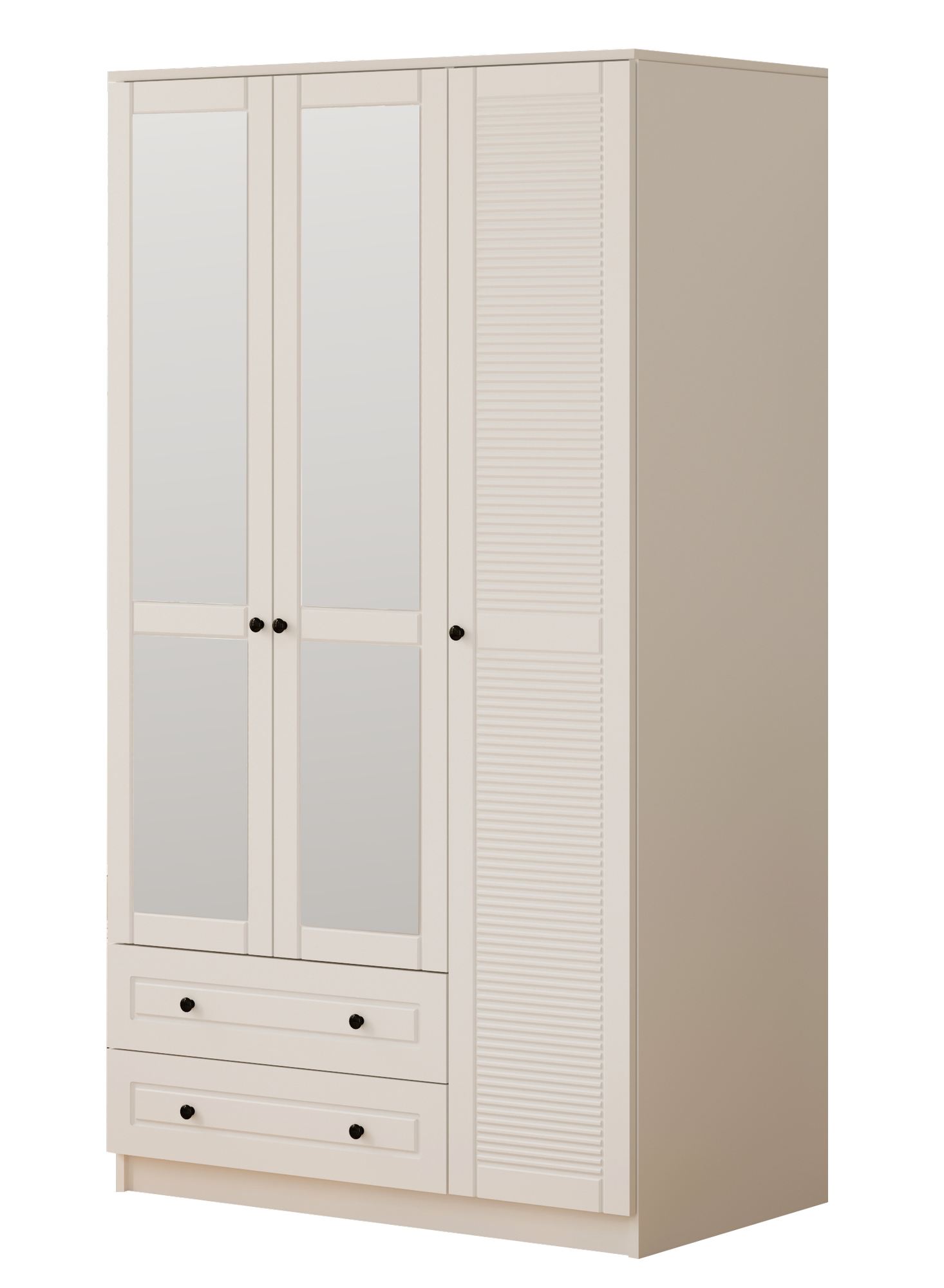 Dulap Hanah Home, PAL melaminat, 105 x 52 x 210 cm, alb mat, 167RAB1110 — imaginea 4