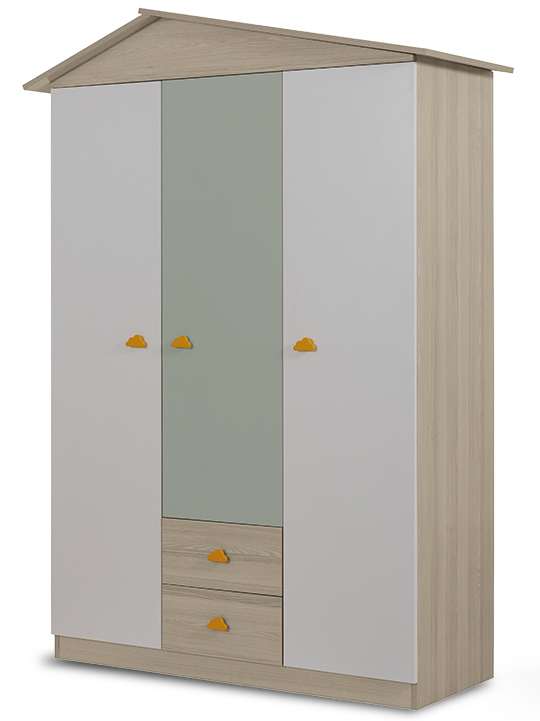 Dulap Hanah Home, PAL melaminat, 130 x 57 x 204 cm, verde, 842PRB1118 — imaginea 2