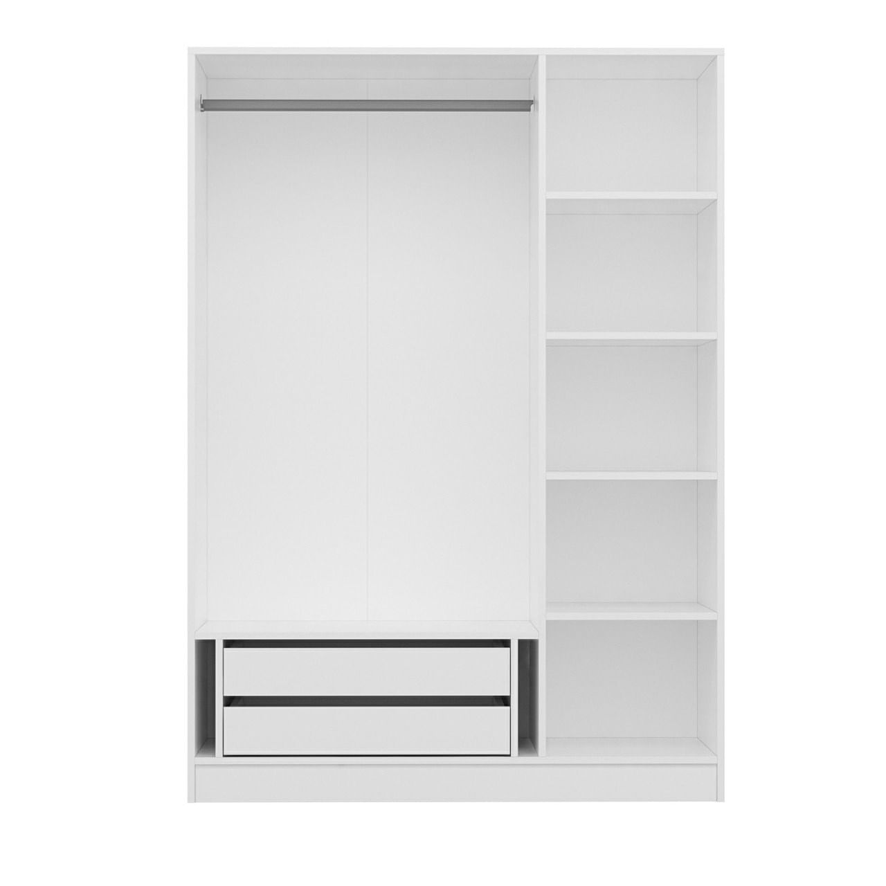 Dulap Hanah Home, PAL melaminat, 135 x 52 x 190 cm, alb, 506MNR2257 — imaginea 2