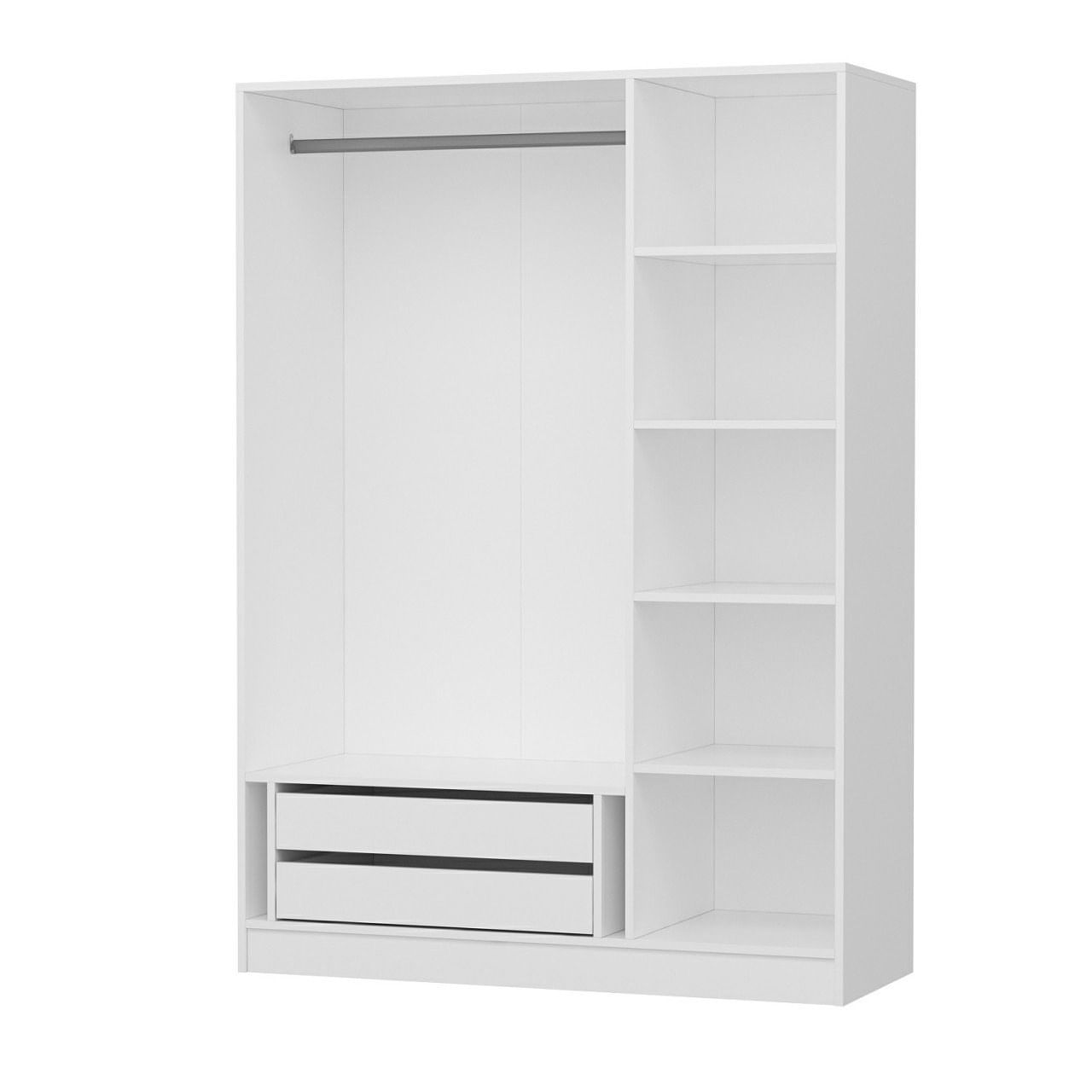 Dulap Hanah Home, PAL melaminat, 135 x 52 x 190 cm, alb, 506MNR2257 — imaginea 4