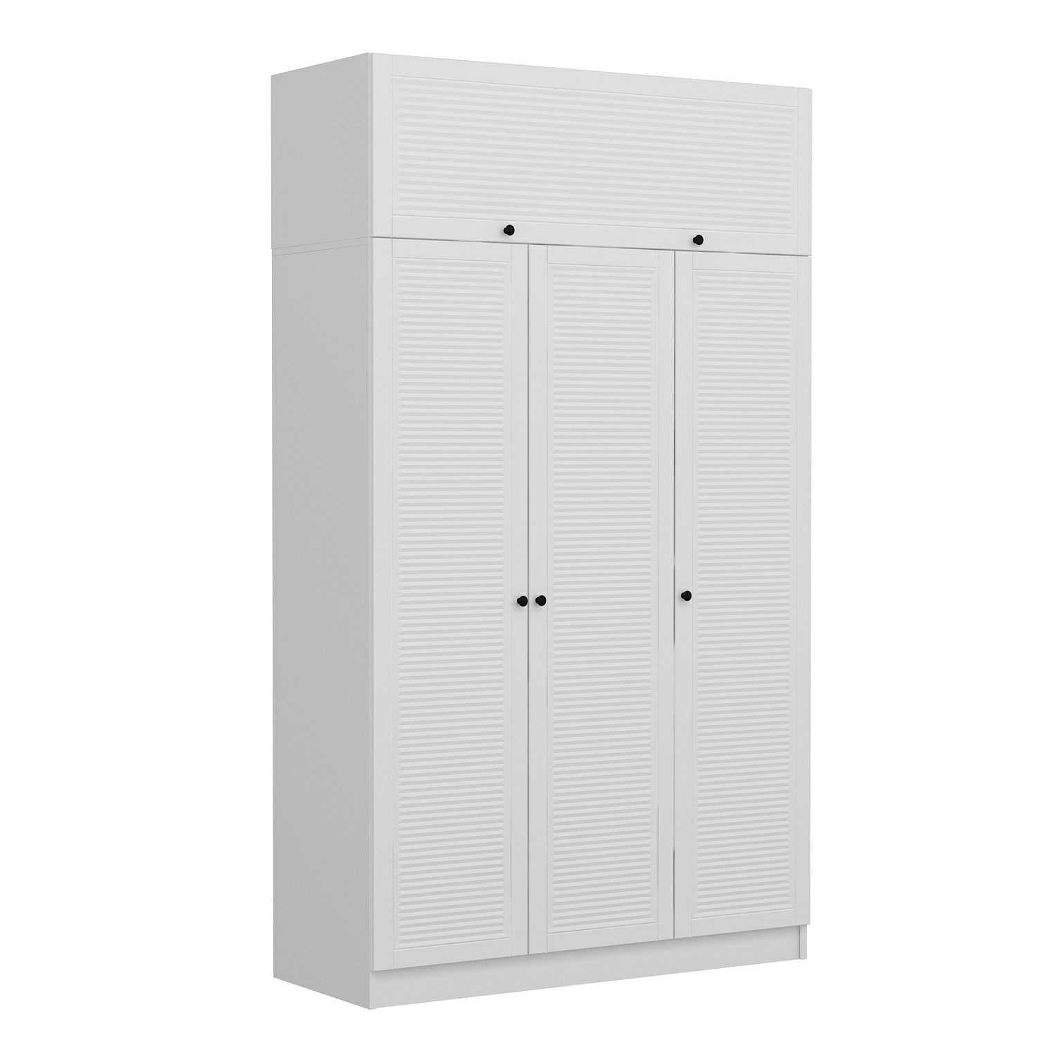 Dulap Hanah Home, PAL melaminat, 135 x 52 x 210 cm, alb, 506MNR3596 — imaginea 3