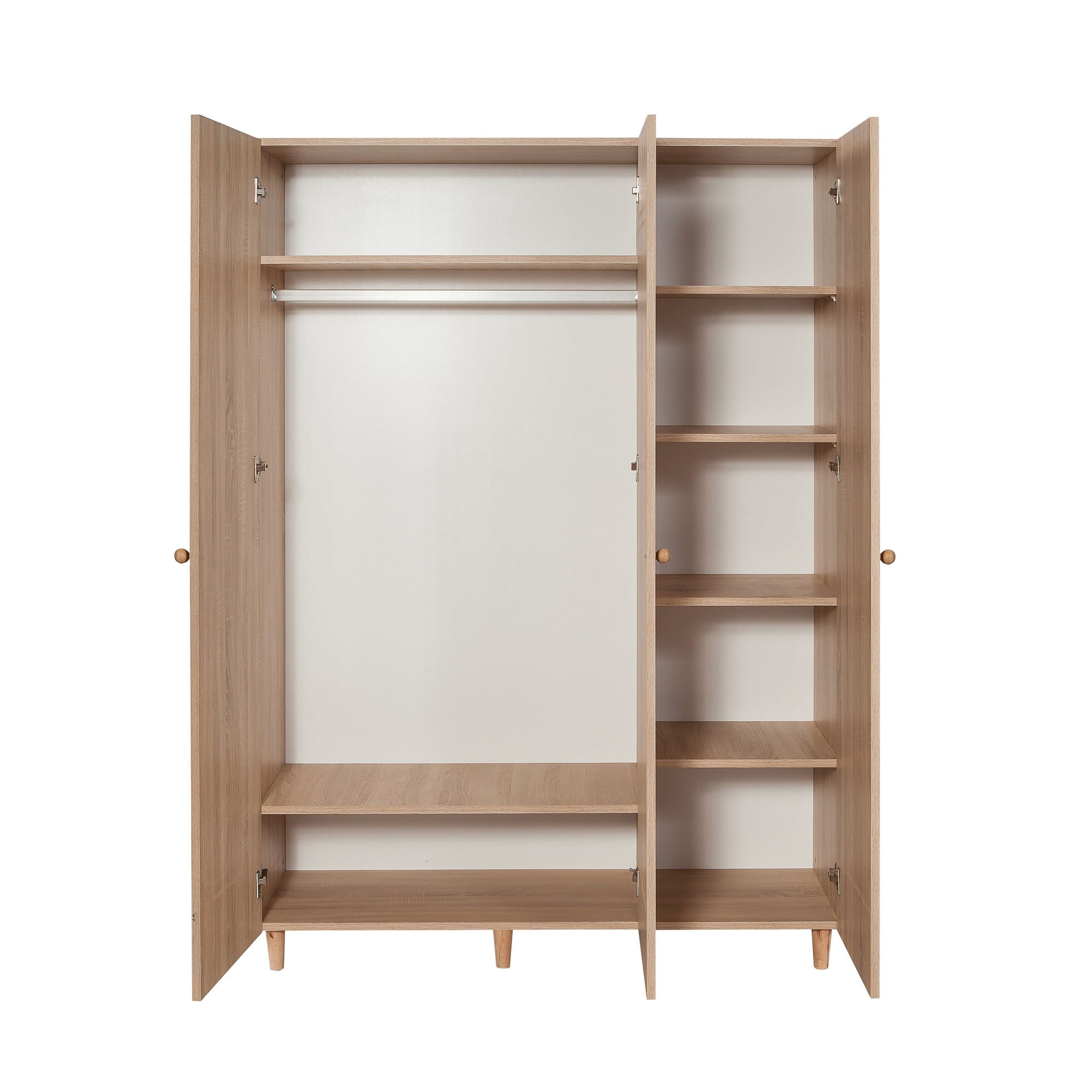 Dulap Hanah Home, PAL melaminat, 135 x 52 x 192 cm, stejar sonoma, lemn masiv, 869VEL8666 — imaginea 3
