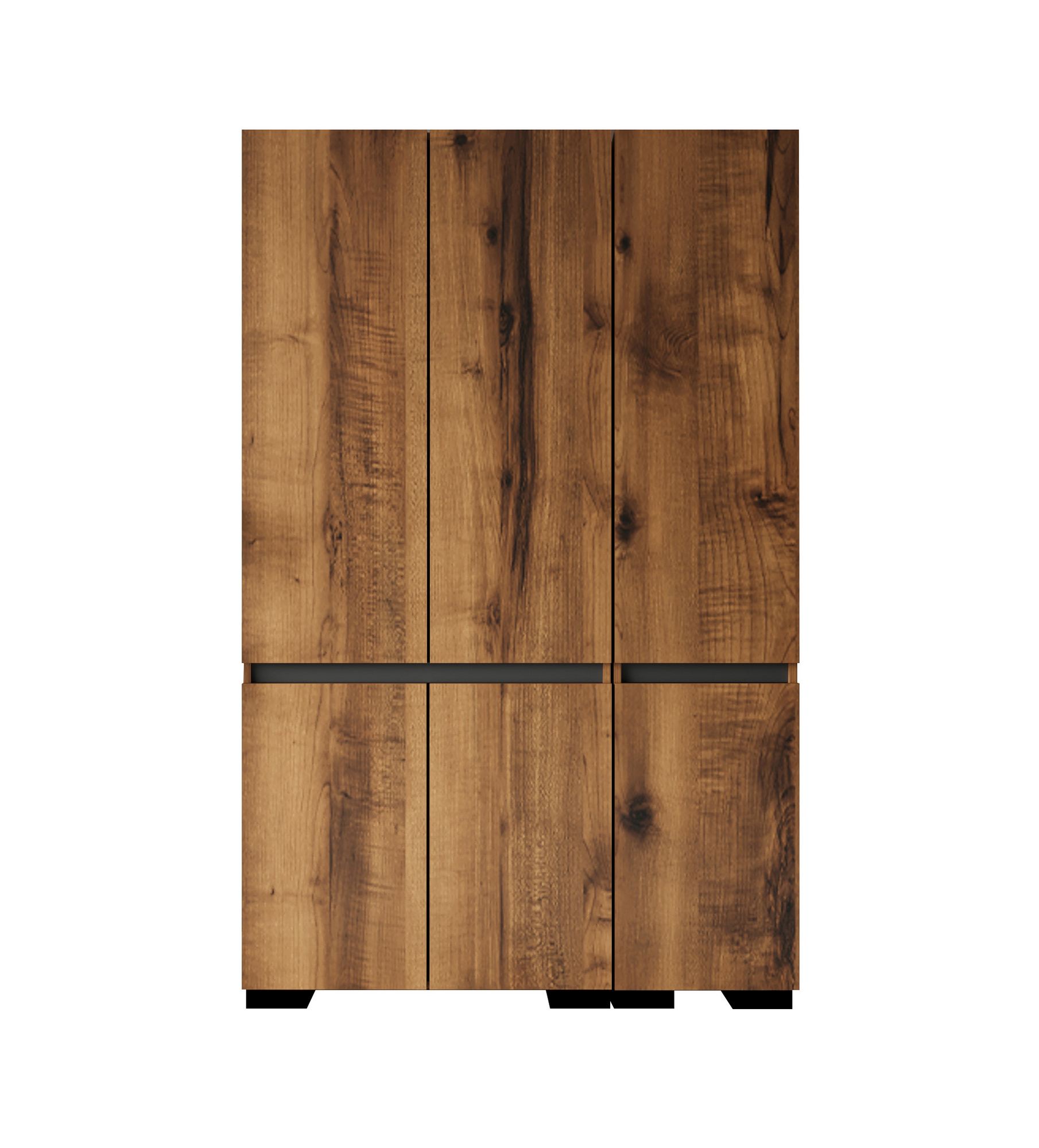 Dulap Hanah Home, PAL melaminat, 135 x 52 x 210 cm, nuc/antracit, 469ORN1120 — imaginea 2