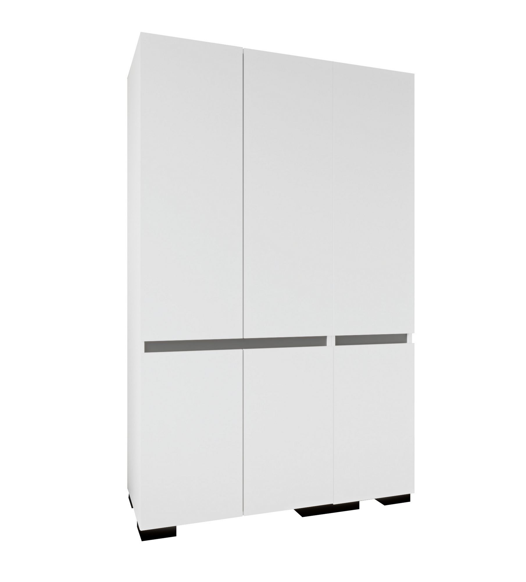 Dulap Hanah Home, PAL melaminat, 135 x 52 x 210 cm, alb/antracit, 469ORN1123 — imaginea 2