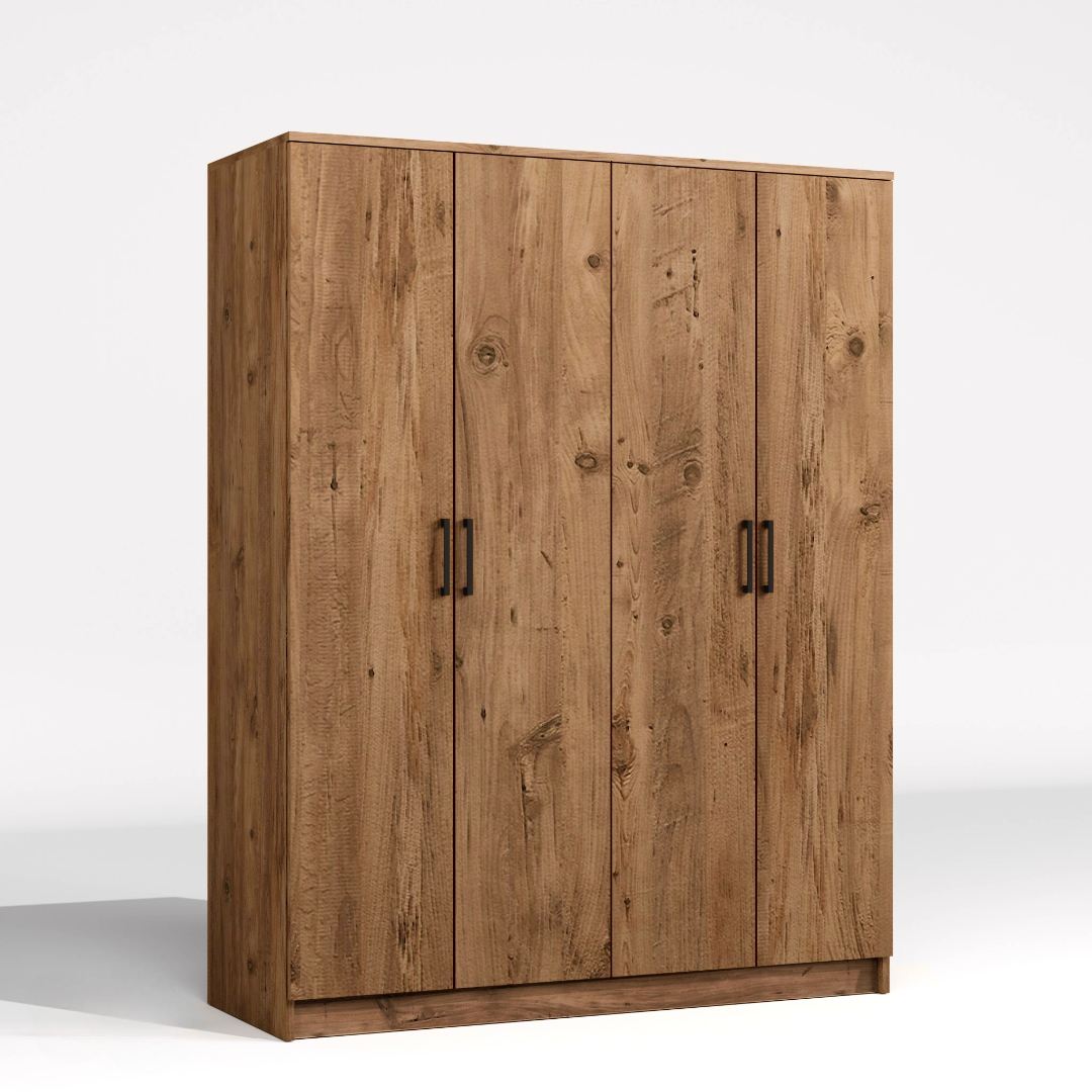 Dulap Hanah Home, PAL melaminat, 140 x 51.8 x 180 cm, atlantic pine, 350MWD1142 — imaginea 5