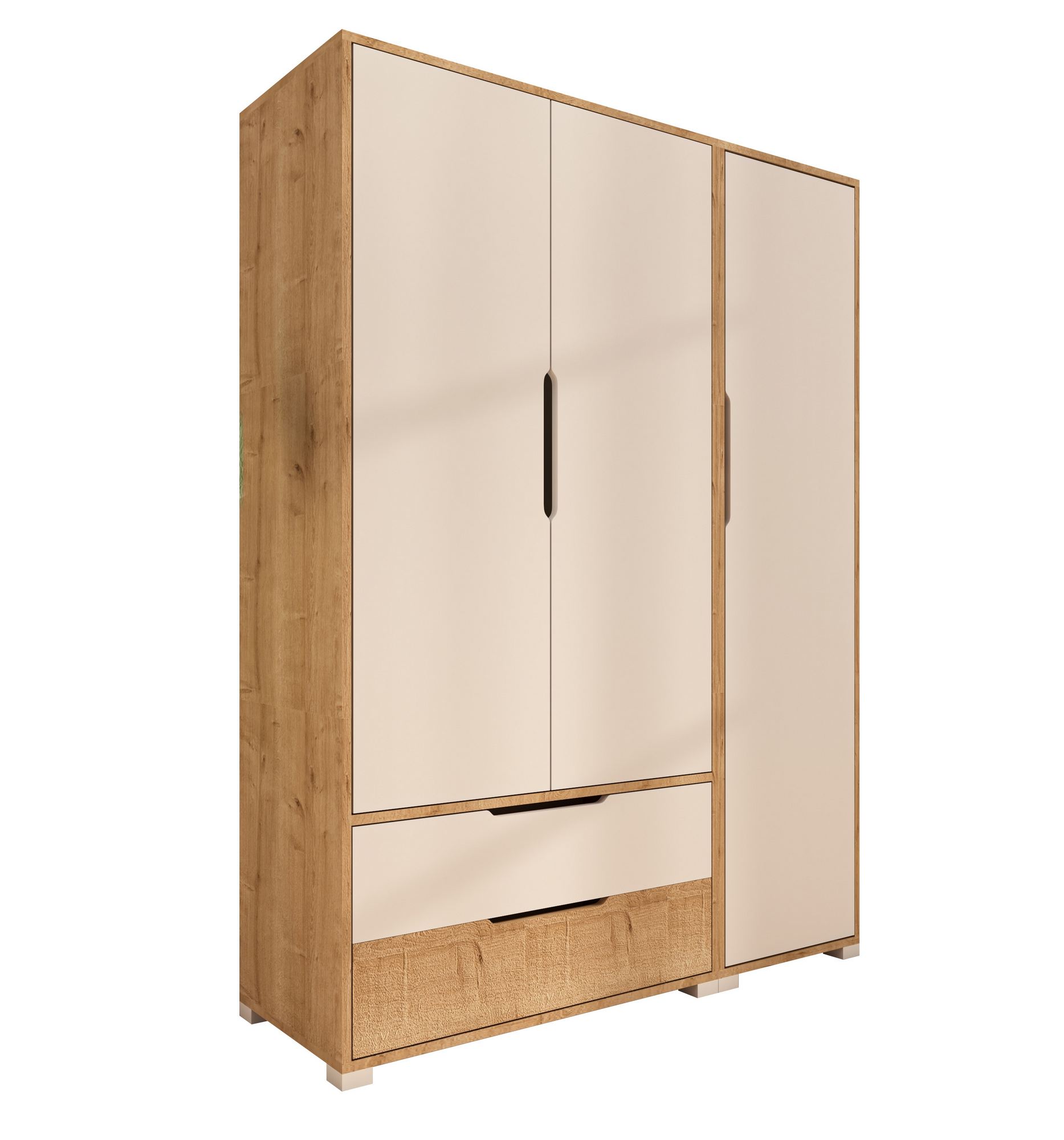 Dulap Hanah Home, PAL melaminat, 137 x 45 x 183 cm, sapphire stejar/alb, 469ORN1119 — imaginea 2