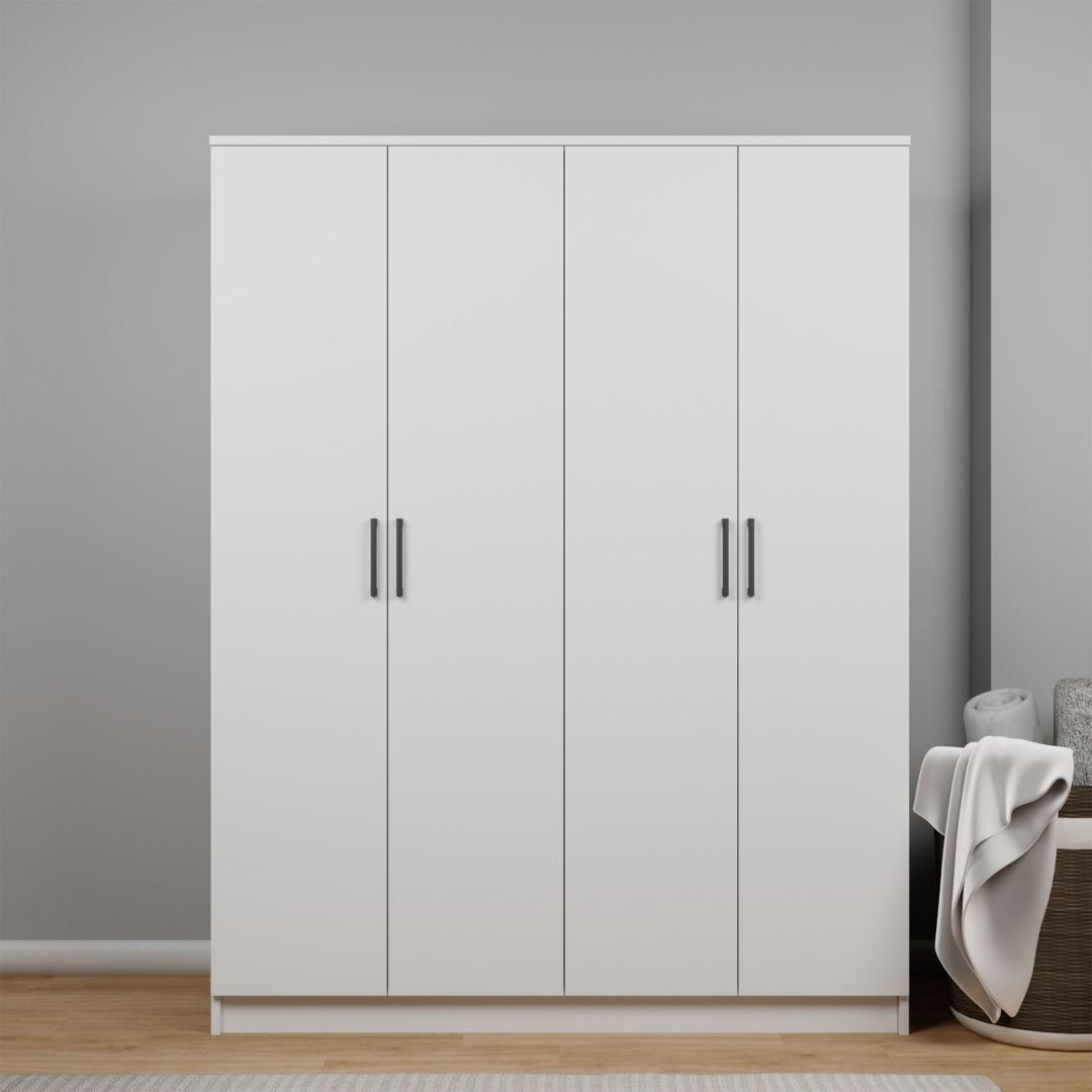 Dulap Hanah Home, PAL melaminat, 140 x 51.8 x 180 cm, alb, 350MWD1139 — imaginea 2