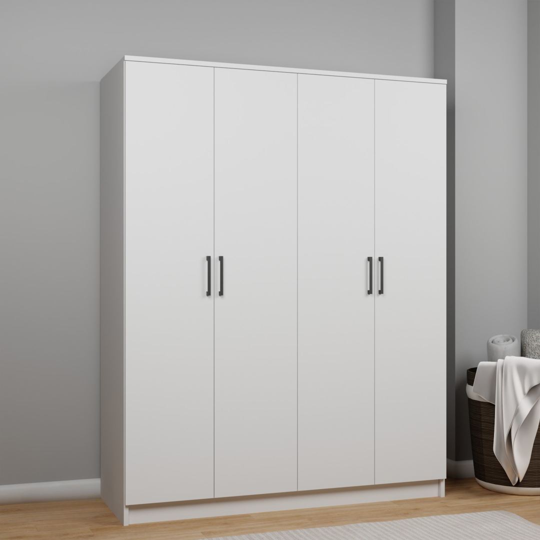 Dulap Hanah Home, PAL melaminat, 140 x 51.8 x 180 cm, alb, 350MWD1139 — imaginea 6