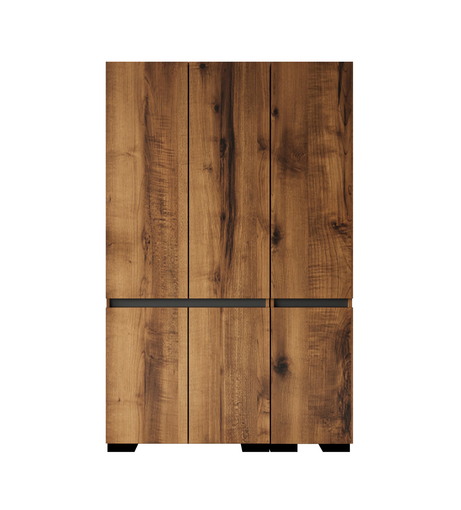 Dulap Hanah Home, PAL melaminat, 135 x 52 x 210 cm, nuc/antracit, 469ORN1122 — imaginea 5