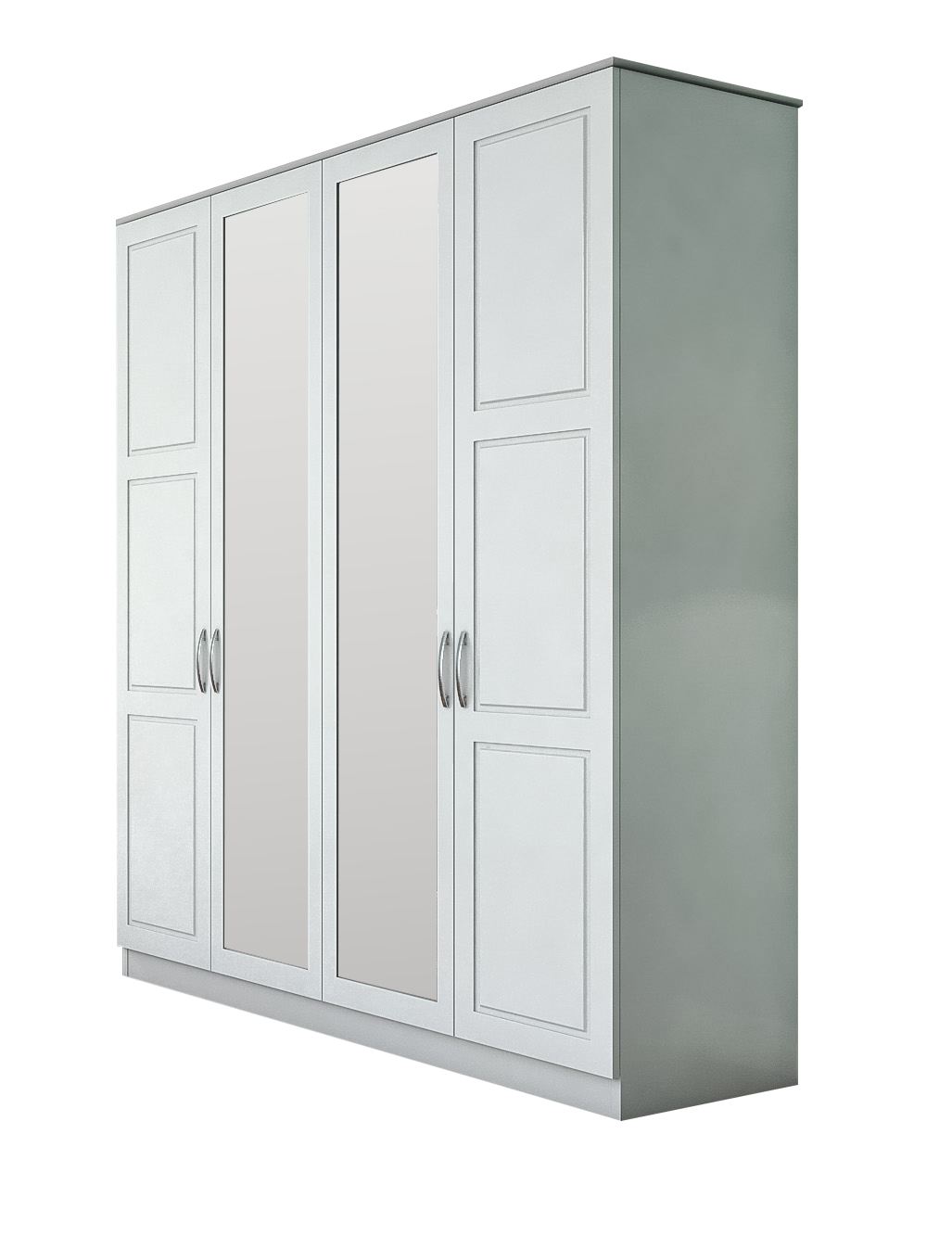 Dulap Hanah Home, PAL melaminat, 140 x 52 x 184 cm, alb mat, 167RAB1167 — imaginea 2
