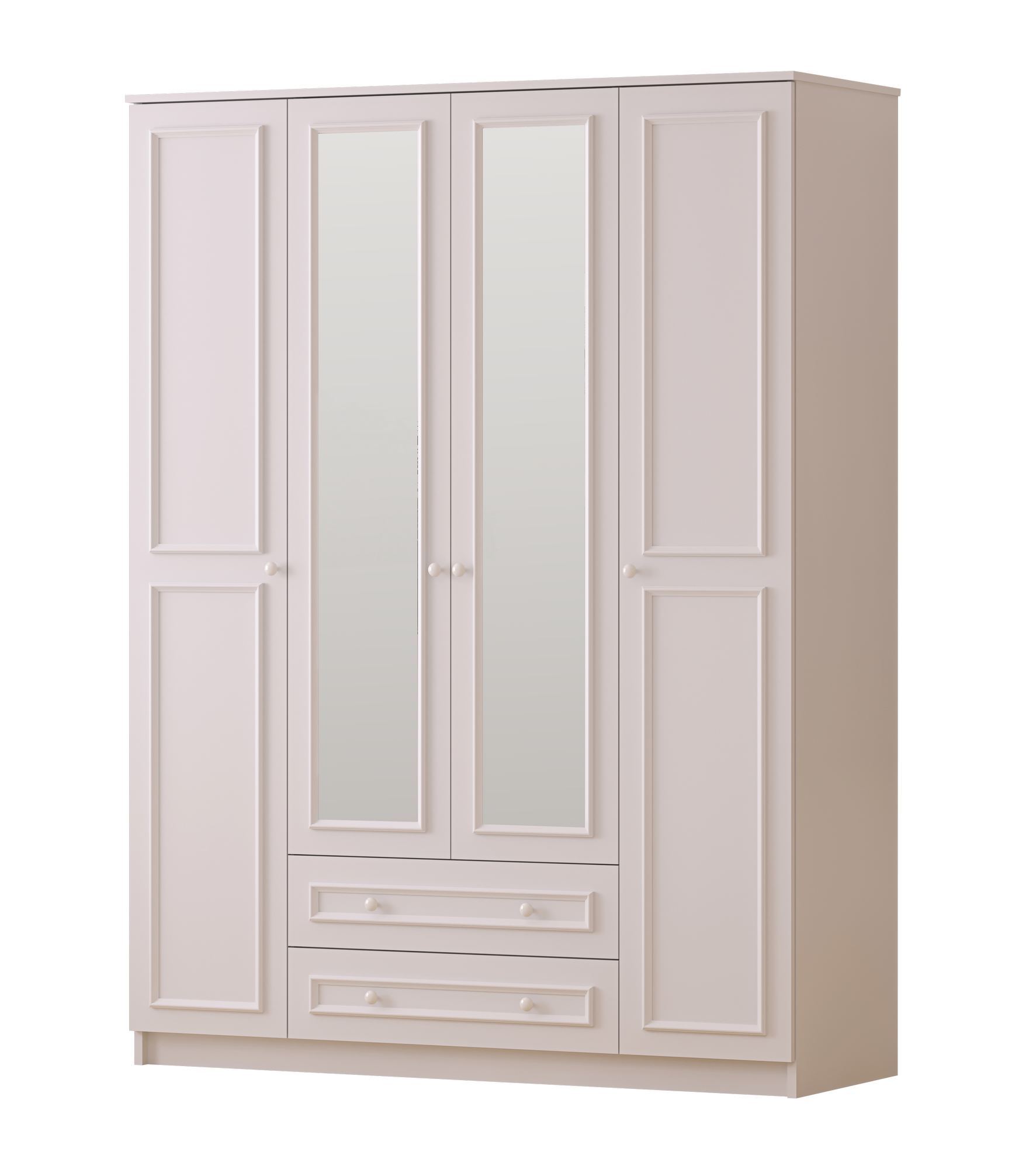 Dulap Hanah Home, PAL melaminat, 140 x 52 x 184 cm, alb mat, 167RAB1165 — imaginea 5
