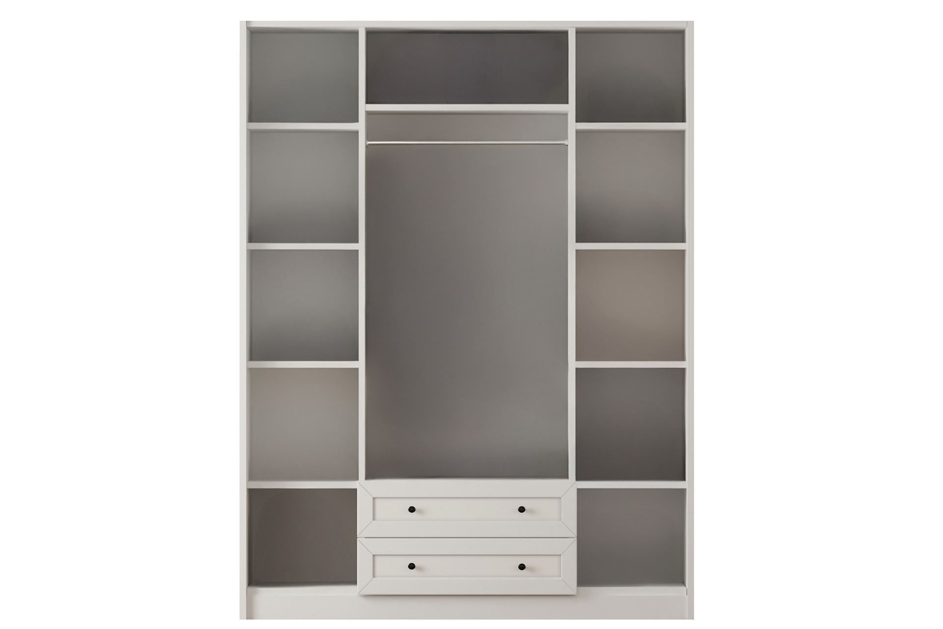 Dulap Hanah Home, PAL melaminat, 140 x 52 x 184 cm, alb mat, 167RAB1170 — imaginea 2