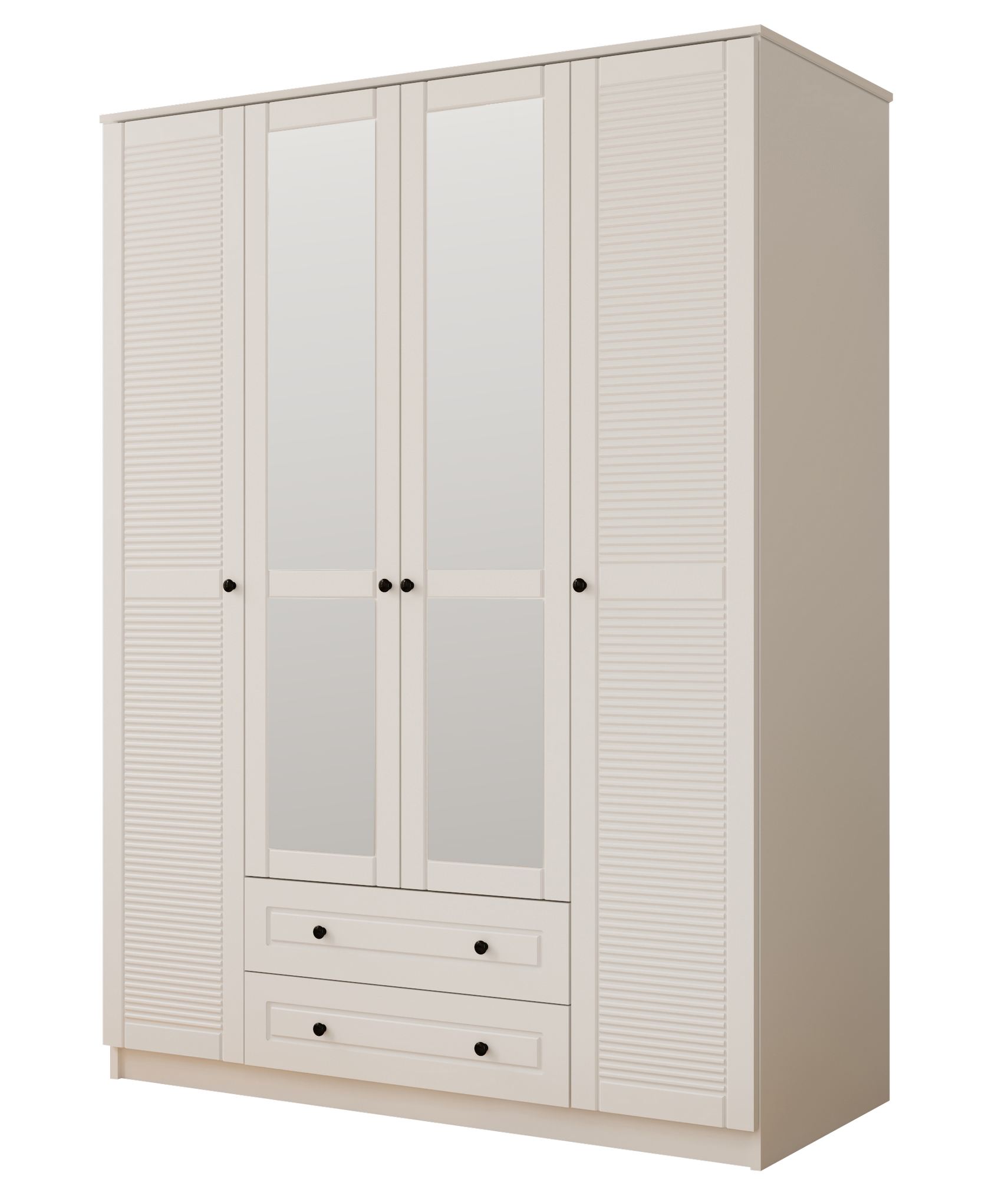 Dulap Hanah Home, PAL melaminat, 140 x 52 x 210 cm, alb mat, 167RAB1143 — imaginea 3