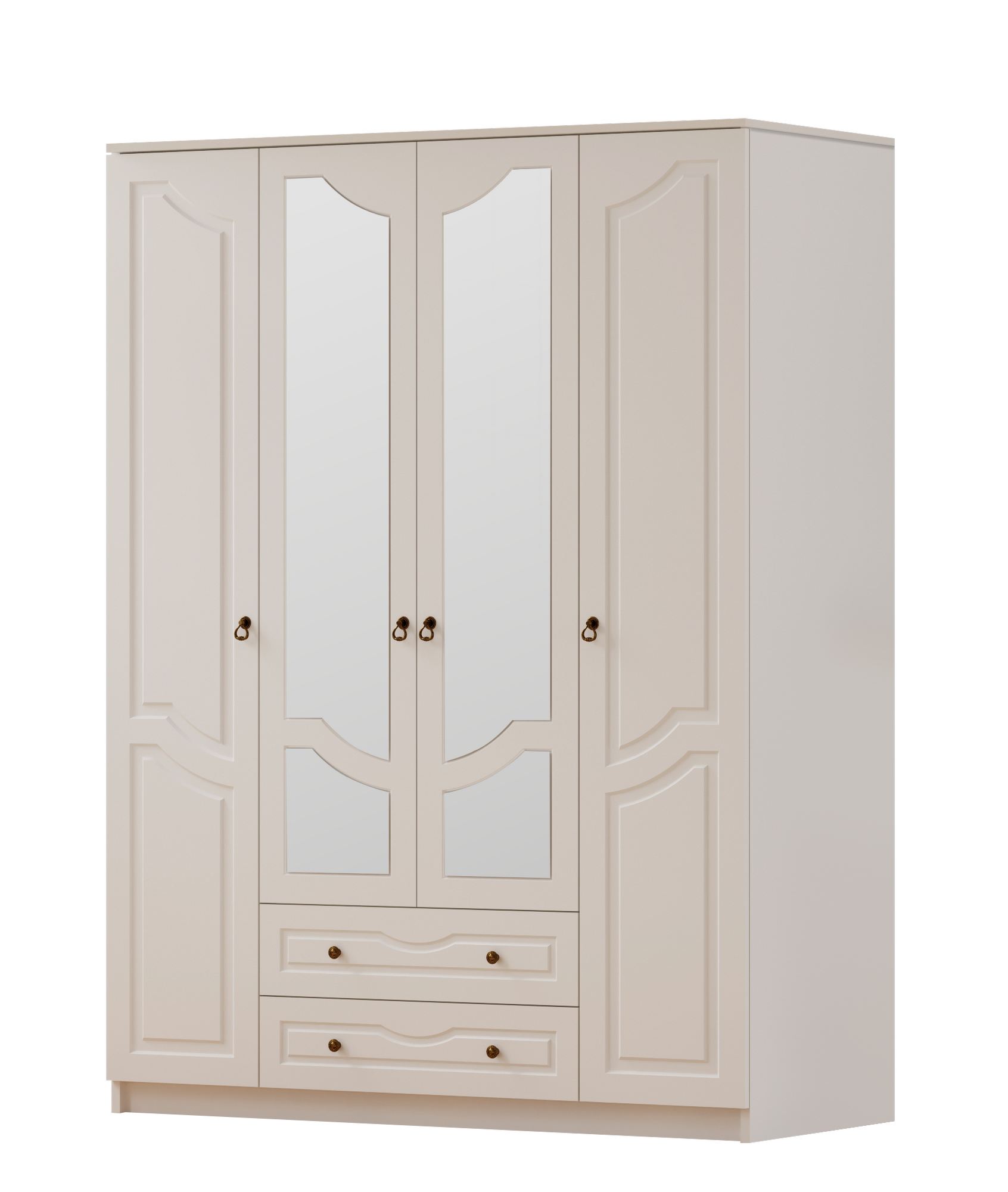 Dulap Hanah Home, PAL melaminat, 140 x 52 x 210 cm, alb mat, 167RAB1156 — imaginea 4