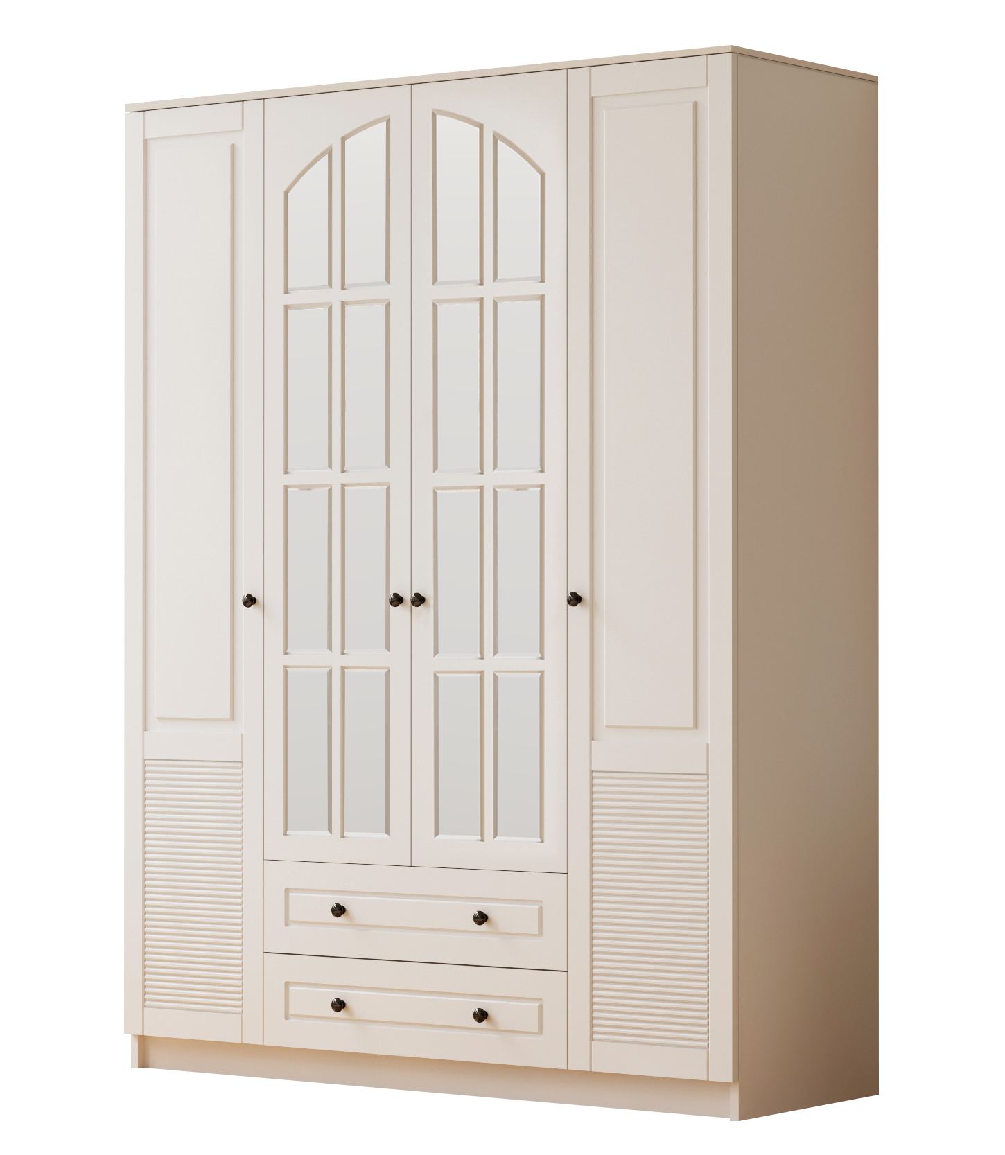 Dulap Hanah Home, PAL melaminat, 140 x 52 x 184 cm, alb mat, 167RAB1161 — imaginea 5