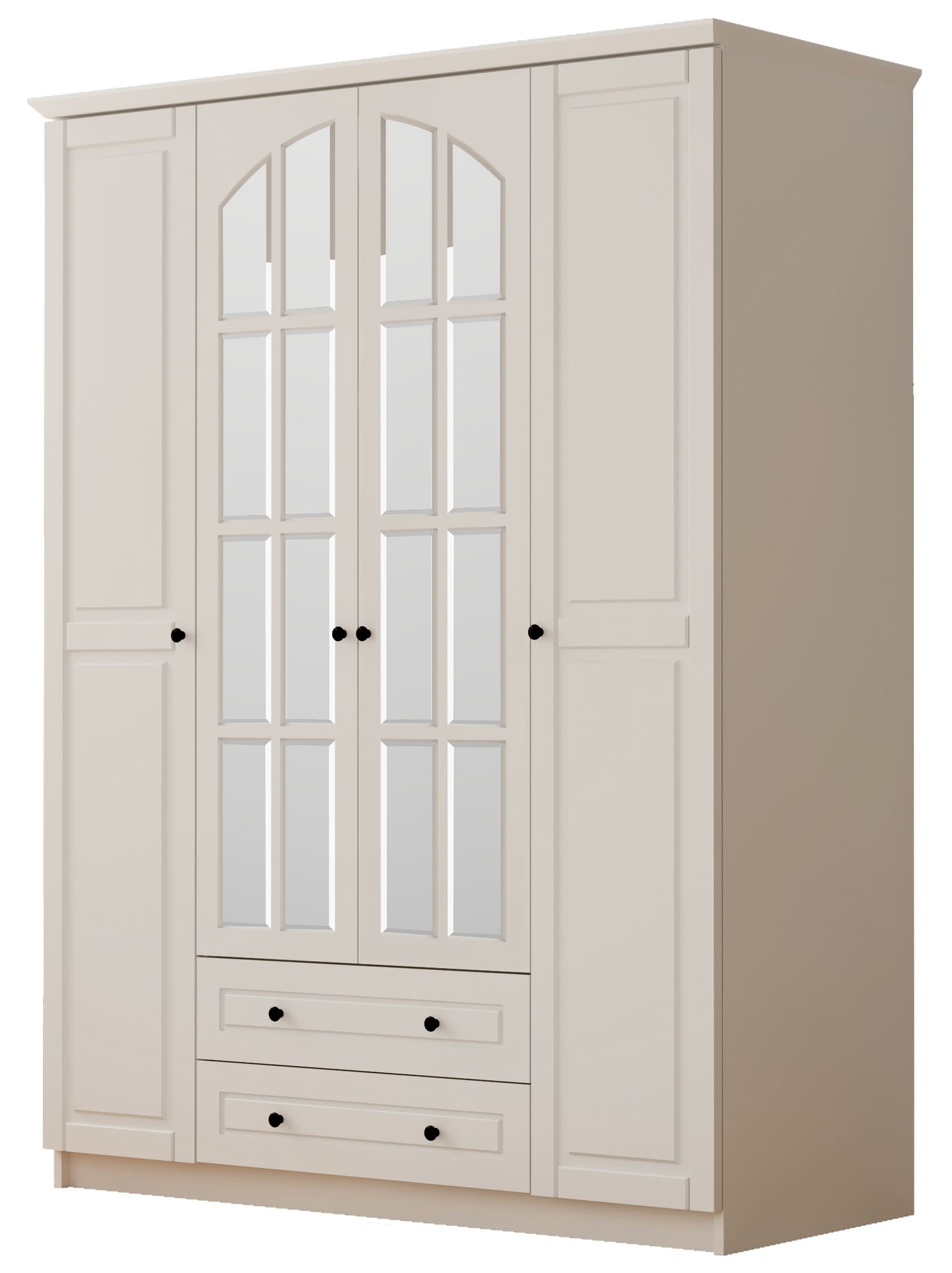 Dulap Hanah Home, PAL melaminat, 140 x 52 x 210 cm, alb mat, 167RAB1138 — imaginea 5