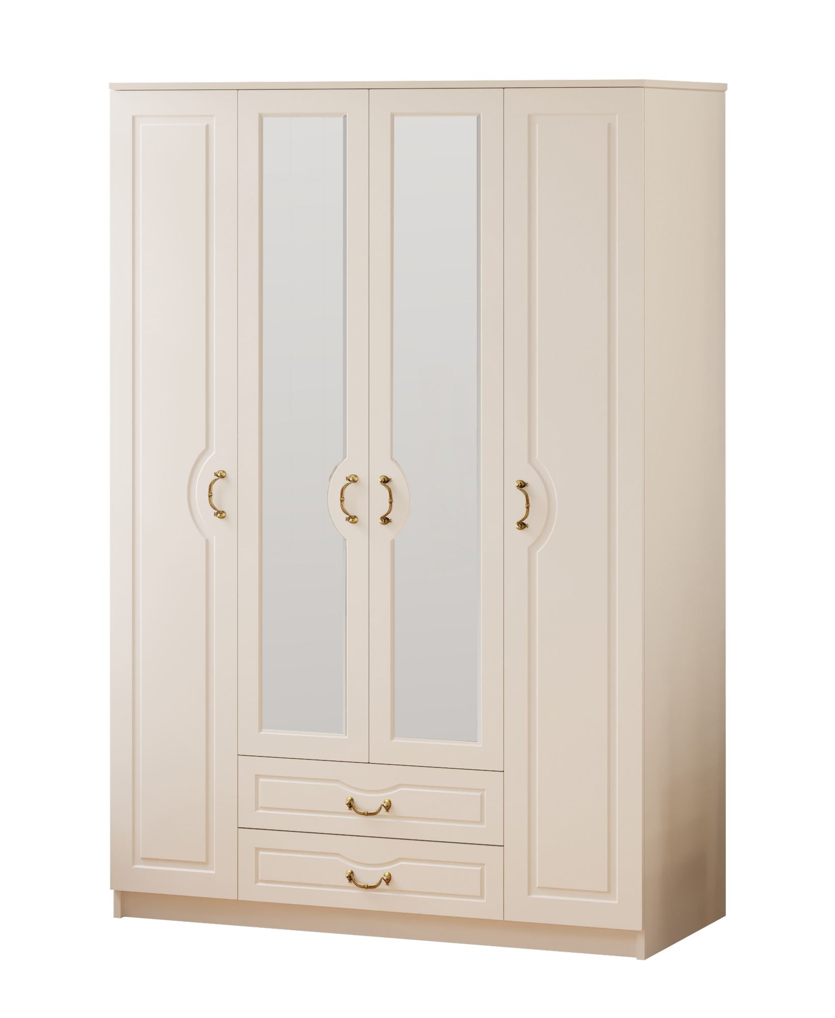Dulap Hanah Home, PAL melaminat, 140 x 52 x 210 cm, alb mat, 167RAB1174 — imaginea 2