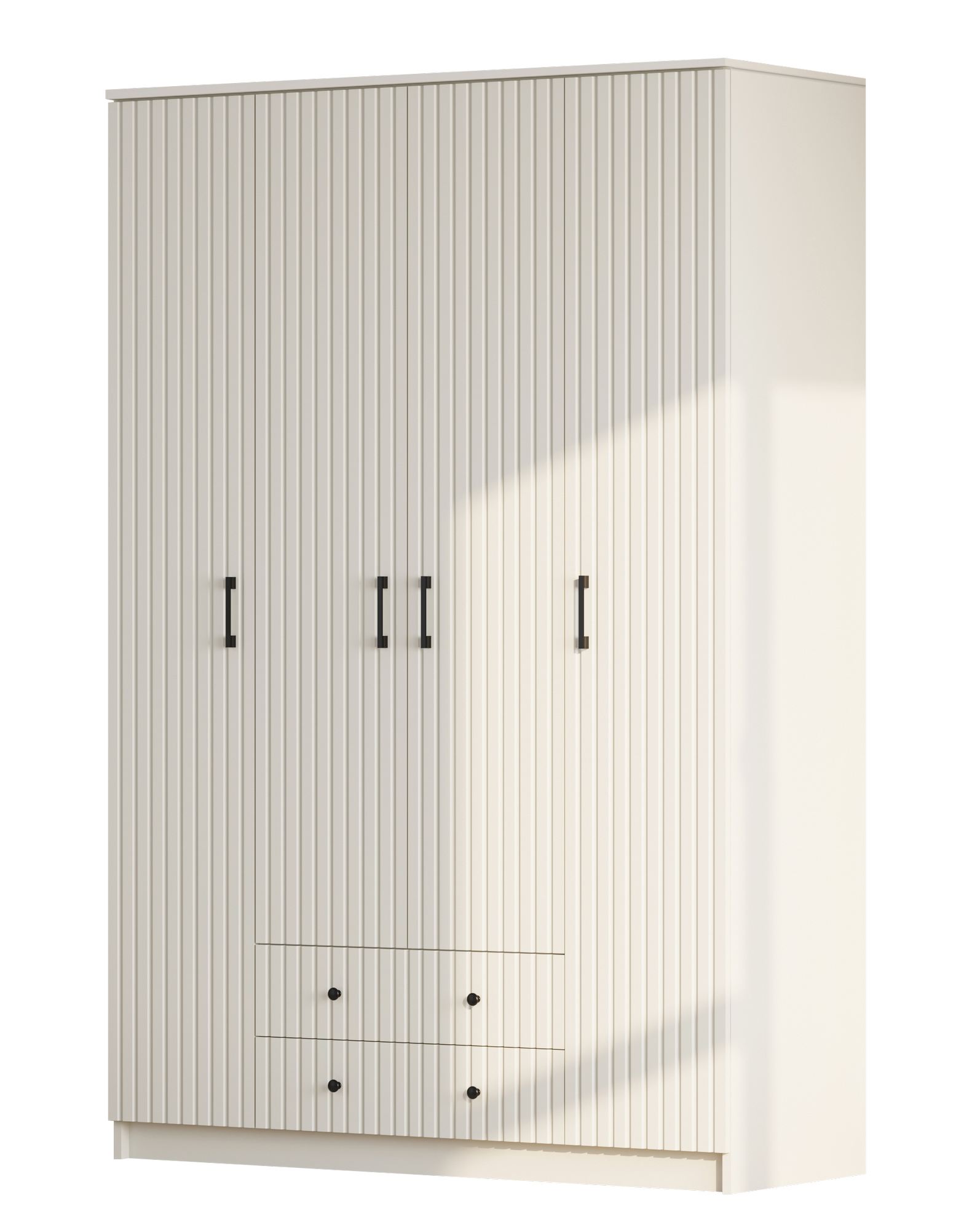 Dulap Hanah Home, PAL melaminat, 140 x 52 x 210 cm, alb mat, 167RAB1157 — imaginea 4