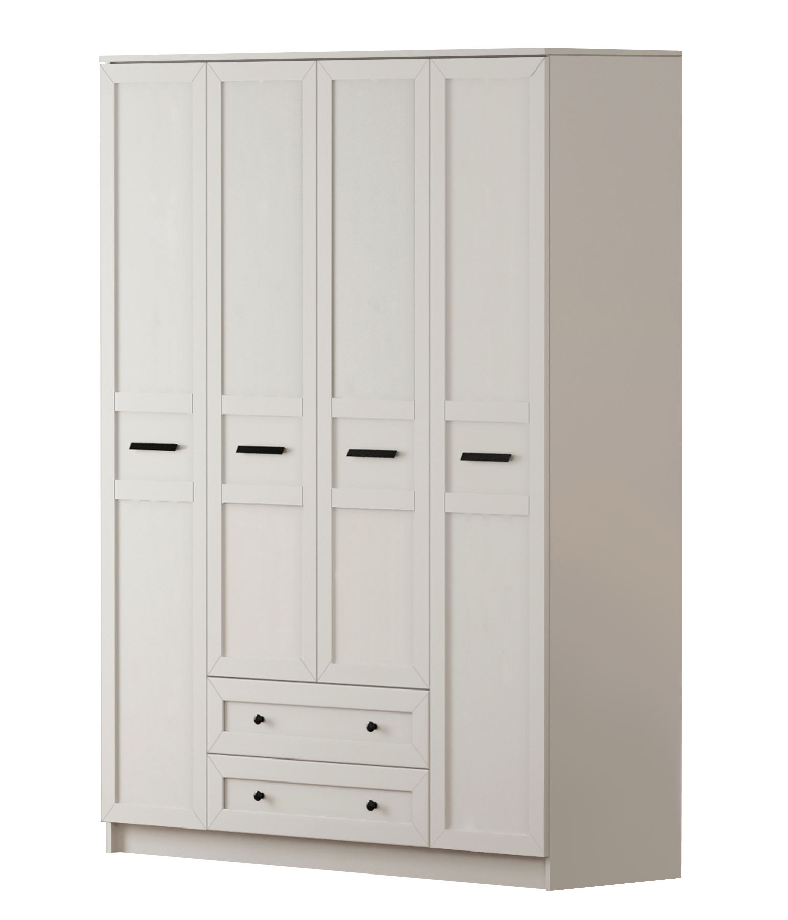 Dulap Hanah Home, PAL melaminat, 140 x 52 x 210 cm, alb mat, 167RAB1171 — imaginea 5