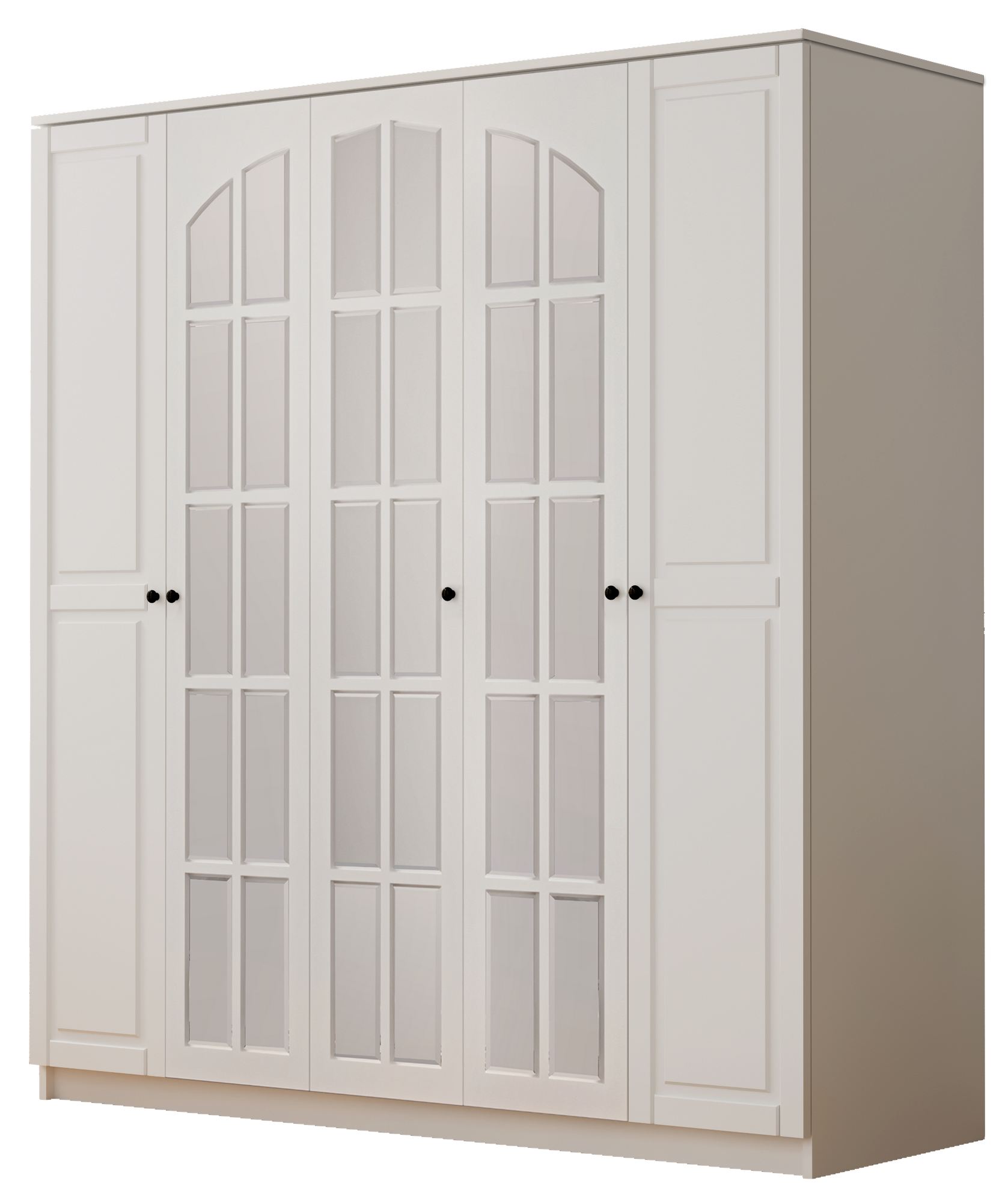 Dulap Hanah Home, PAL melaminat, 175 x 52 x 210 cm, alb mat, 167RAB1140 — imaginea 6