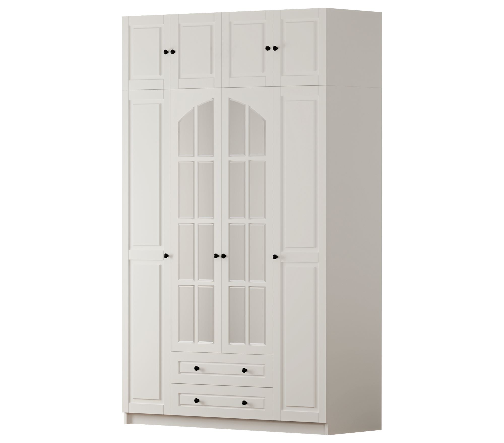 Dulap Hanah Home, PAL melaminat, 140 x 52 x 240 cm, alb mat, 167RAB1204 — imaginea 5