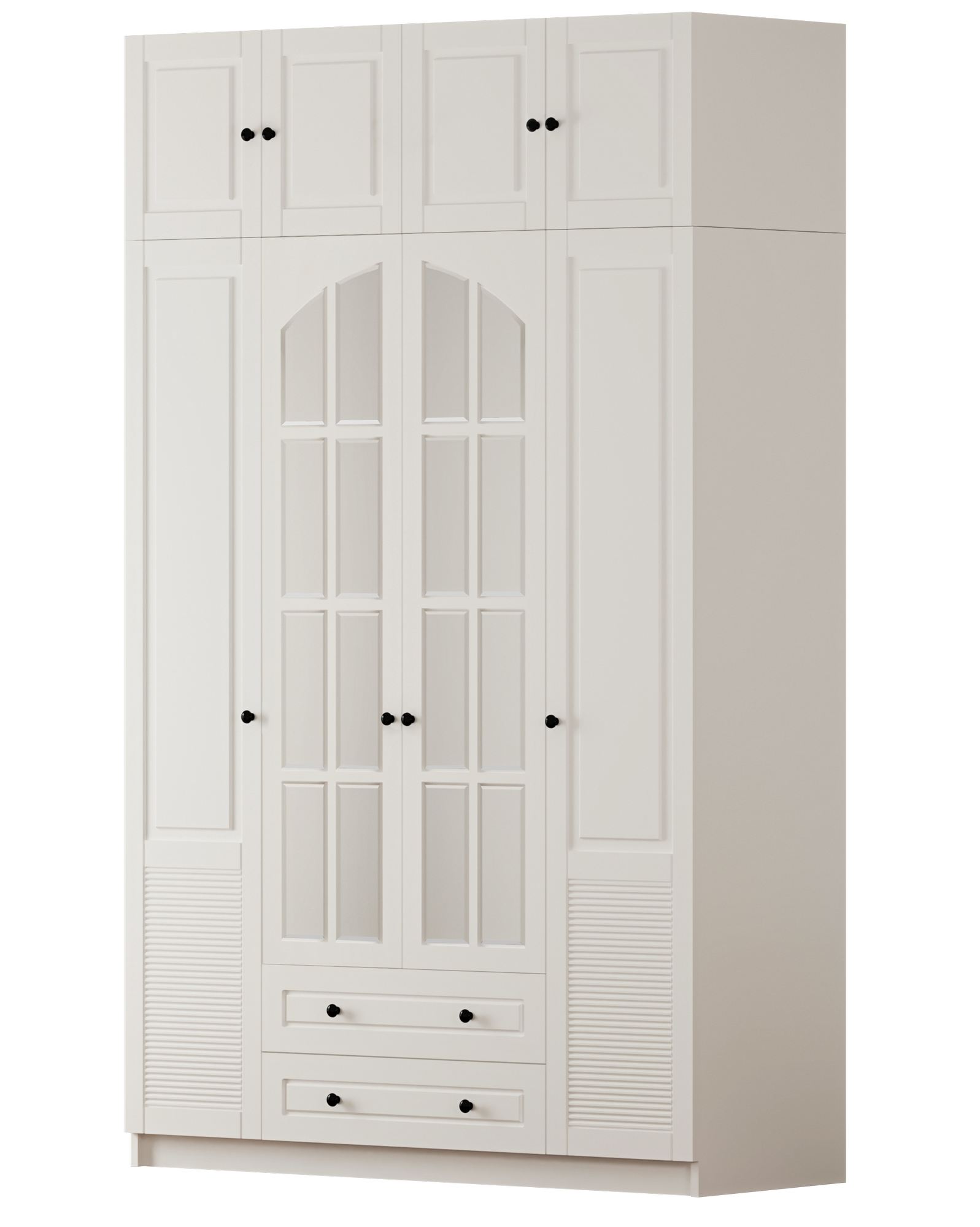 Dulap Hanah Home, PAL melaminat, 140 x 52 x 240 cm, alb mat, 167RAB1208 — imaginea 5