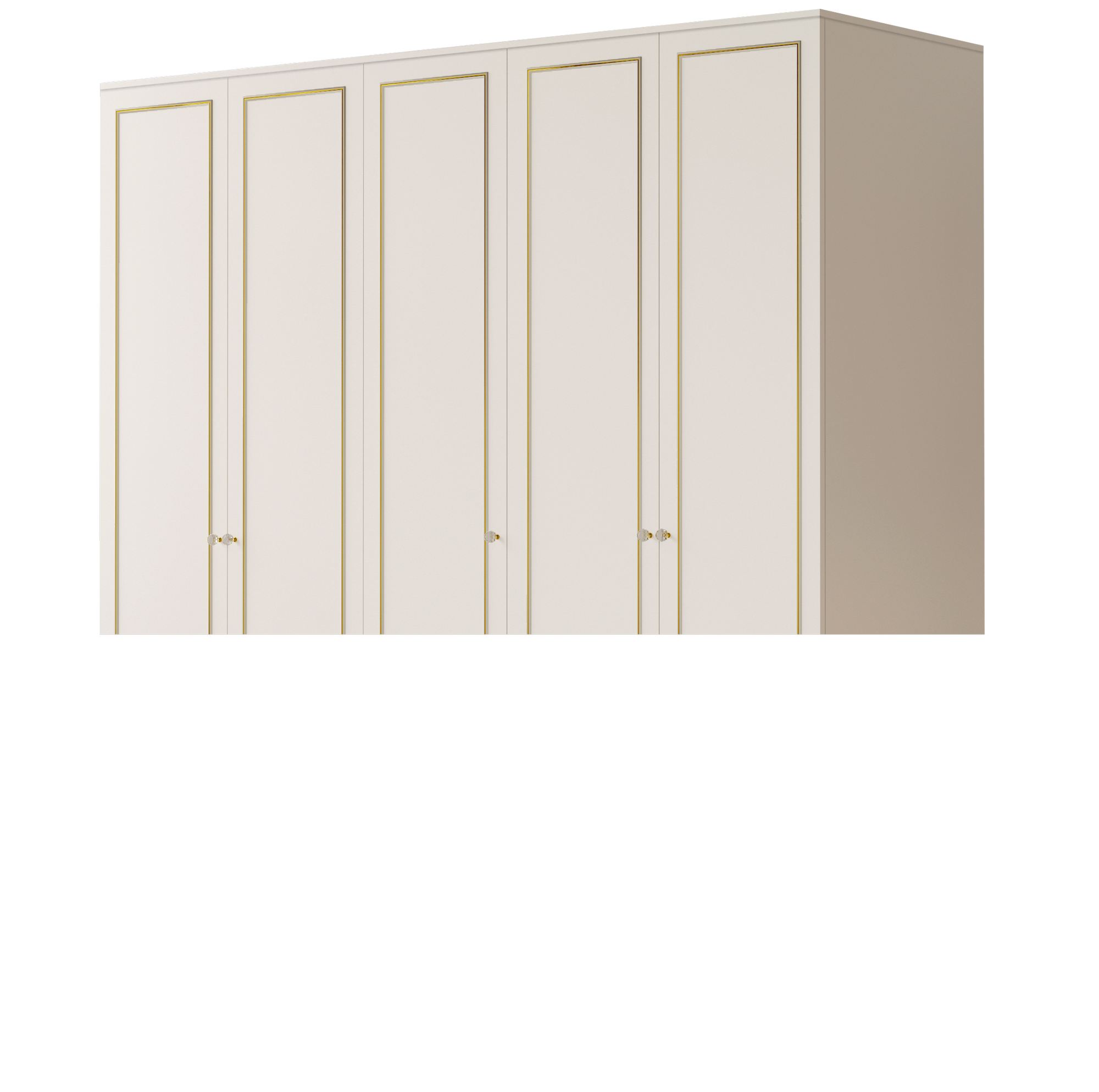 Dulap Hanah Home, PAL melaminat, 175 x 52 x 180 cm, alb mat, 167RAB1151 — imaginea 4